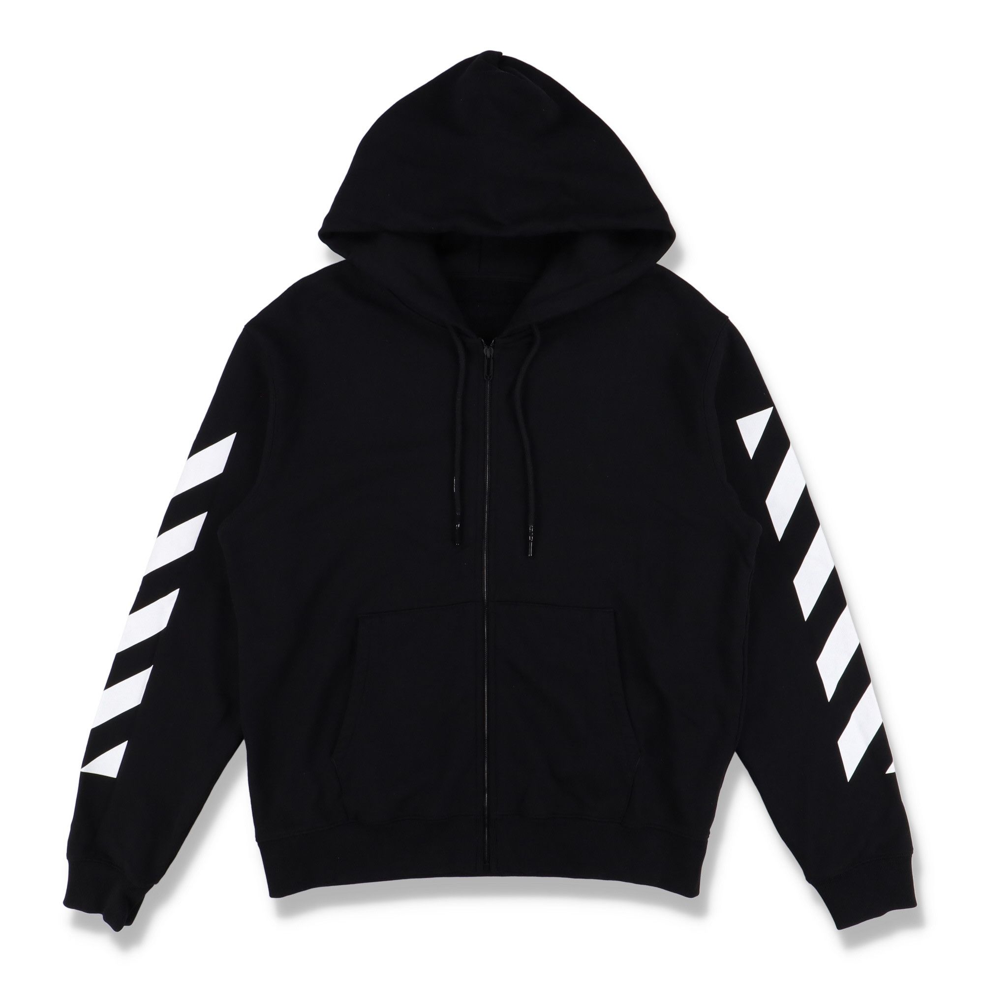 Off-White Black Diagonals Arrows Zip Hoodie Size US XXL / EU 58 / 5 - 7 Thumbnail