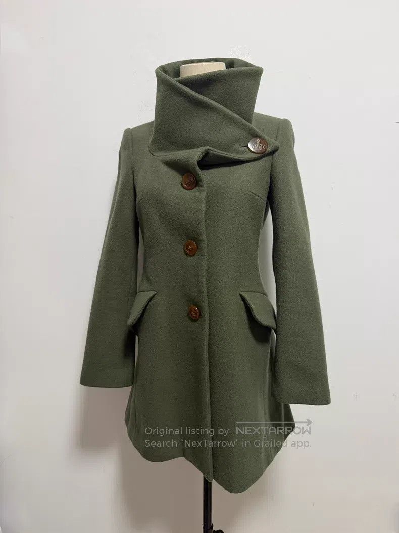 Vivienne Westwood Vivienne Westwood Matcha latte wool coat, Coat Size M / US 6-8 / IT 42-44 - 3 Thumbnail