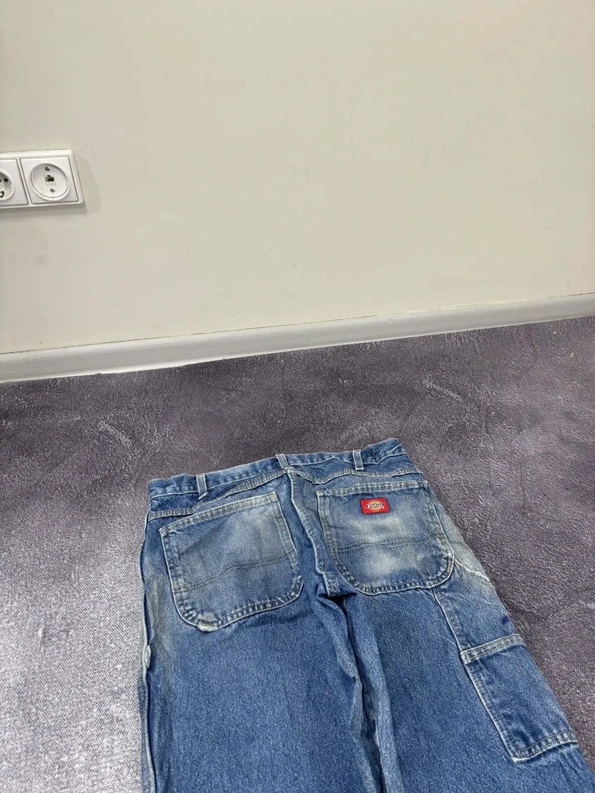 Dickies × Vintage Vintage Dickies Y2K Faded Blue Denim Work Baggy Jeans Size US 33 - 4 Thumbnail
