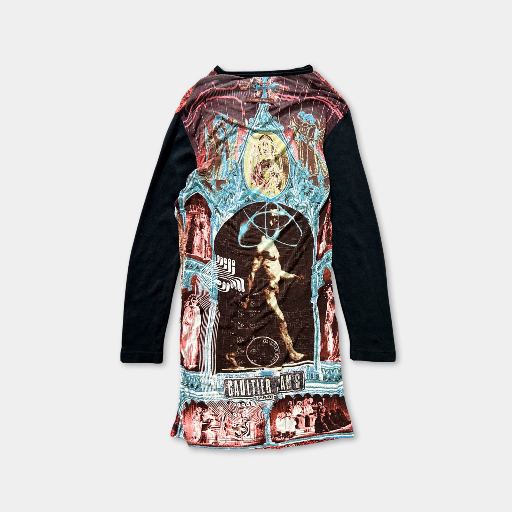 Jean Paul Gaultier Jean Paul Gaultier 2000's Tesla Print Dress Size L / US 10 / IT 46 - 5 Thumbnail