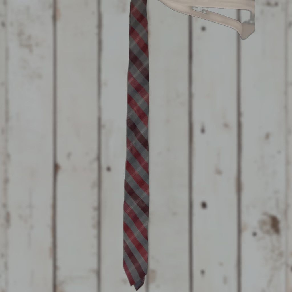 Vintage Silk Tie Red/Gray Plaid 30in Classic Pointed Men’s One Size Neck Tie Size ONE SIZE - 1 Thumbnail