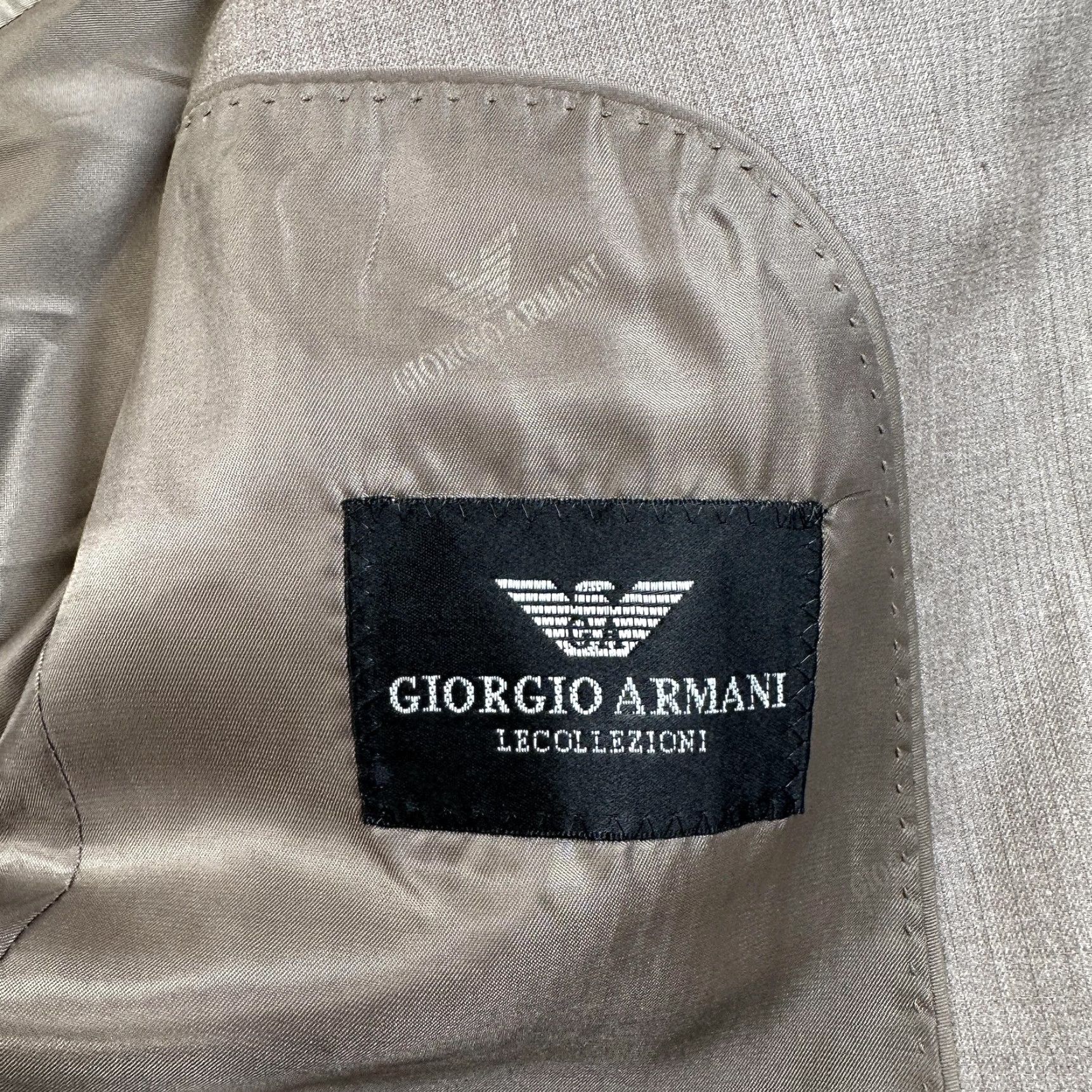 Giorgio Armani Giorgio Armani Blazer Mens 42 Brown Wool Suit Jacket Two-Button Notch Lapel Single-Breasted Size 42R - 6 Thumbnail