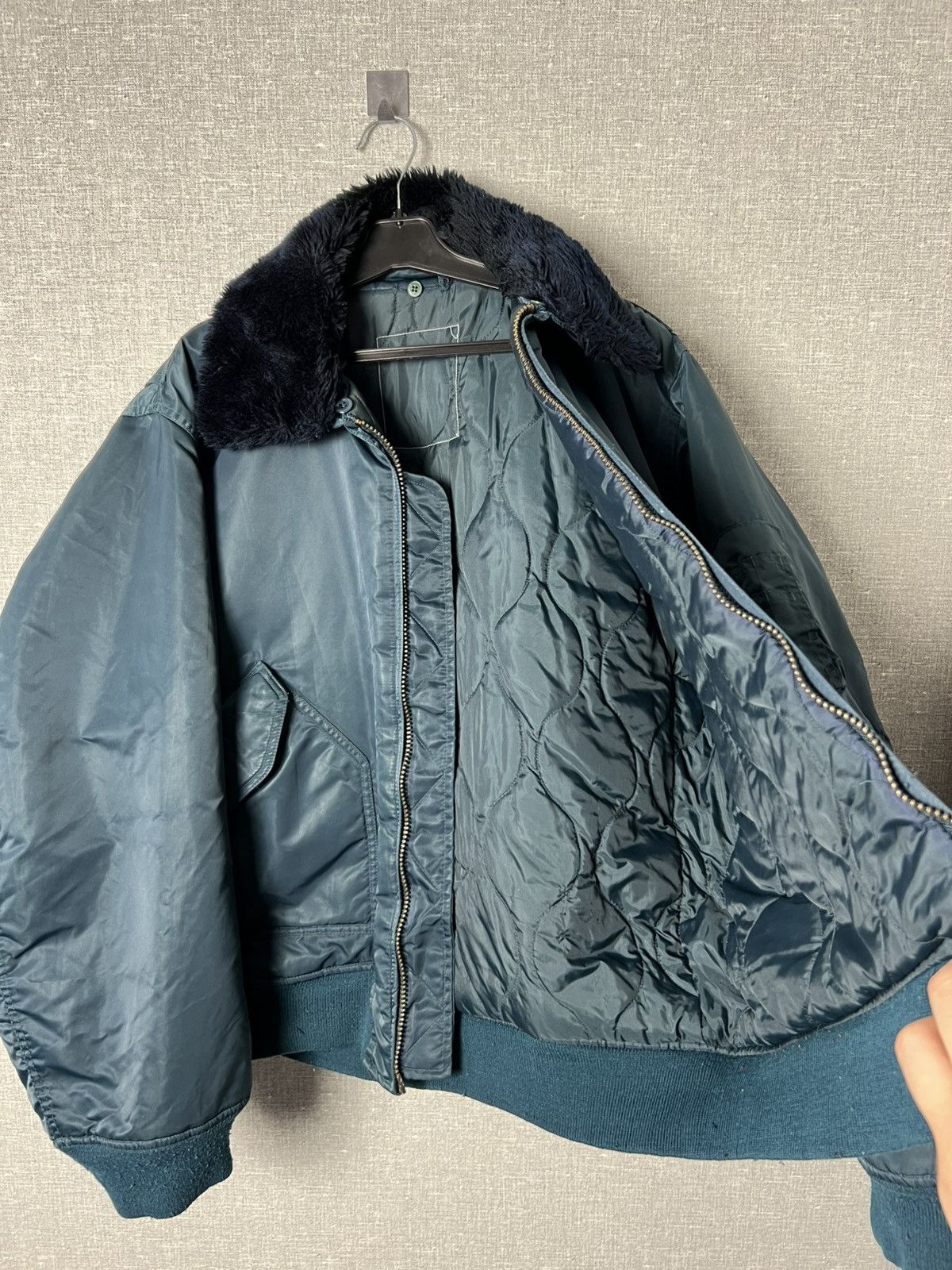 Vintage MA-2 Vintage Flyer’s Nylon Bomber Military Collared Jacket Size US XL / EU 56 / 4 - 23 Thumbnail