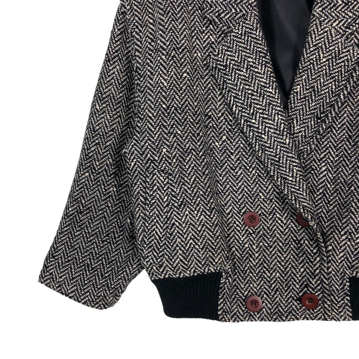 Issey Miyake 🔥Vintge Wool Bomber Jacket Herringbone Reor Japan Made Size US M / EU 48-50 / 2 - 4 Thumbnail