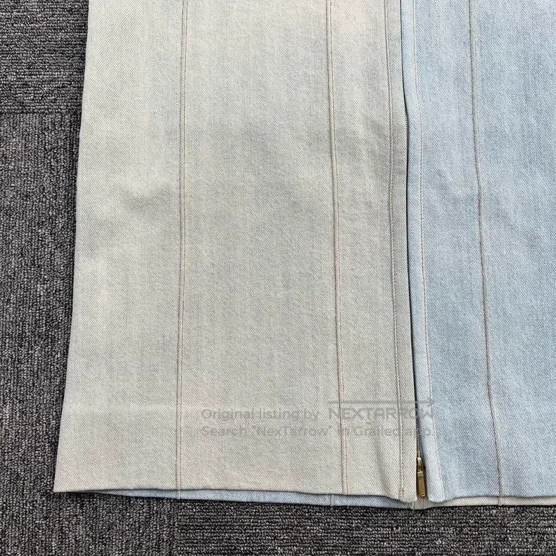 Chanel Chanel Greek series colour-blocked denim skirt Size 24" / US 00 / IT 34 - 3 Thumbnail