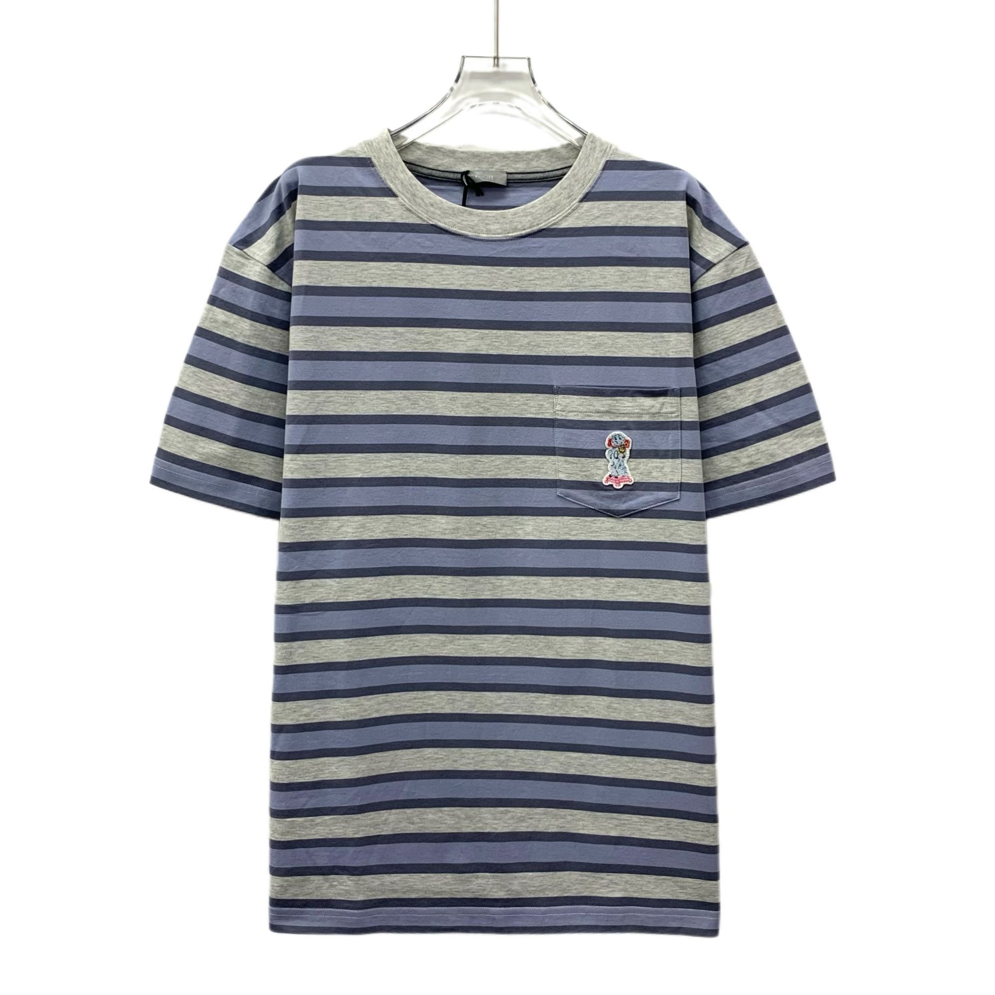 Dior Christian Dior Striped Puppy Embroidered Cotton Short-Sleeve Size L / US 10 / IT 46 - 1 Thumbnail