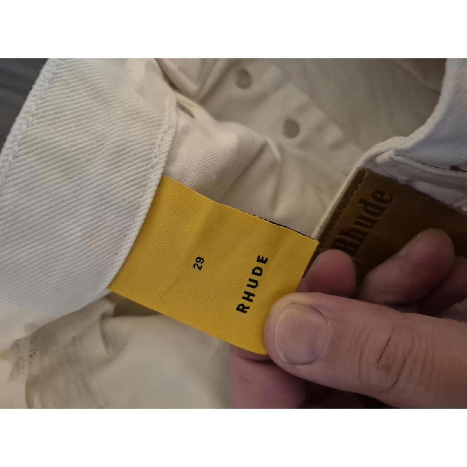 Rhude Rhude White Distressed Denim Jeans Size 29 Size US 29 - 6 Thumbnail