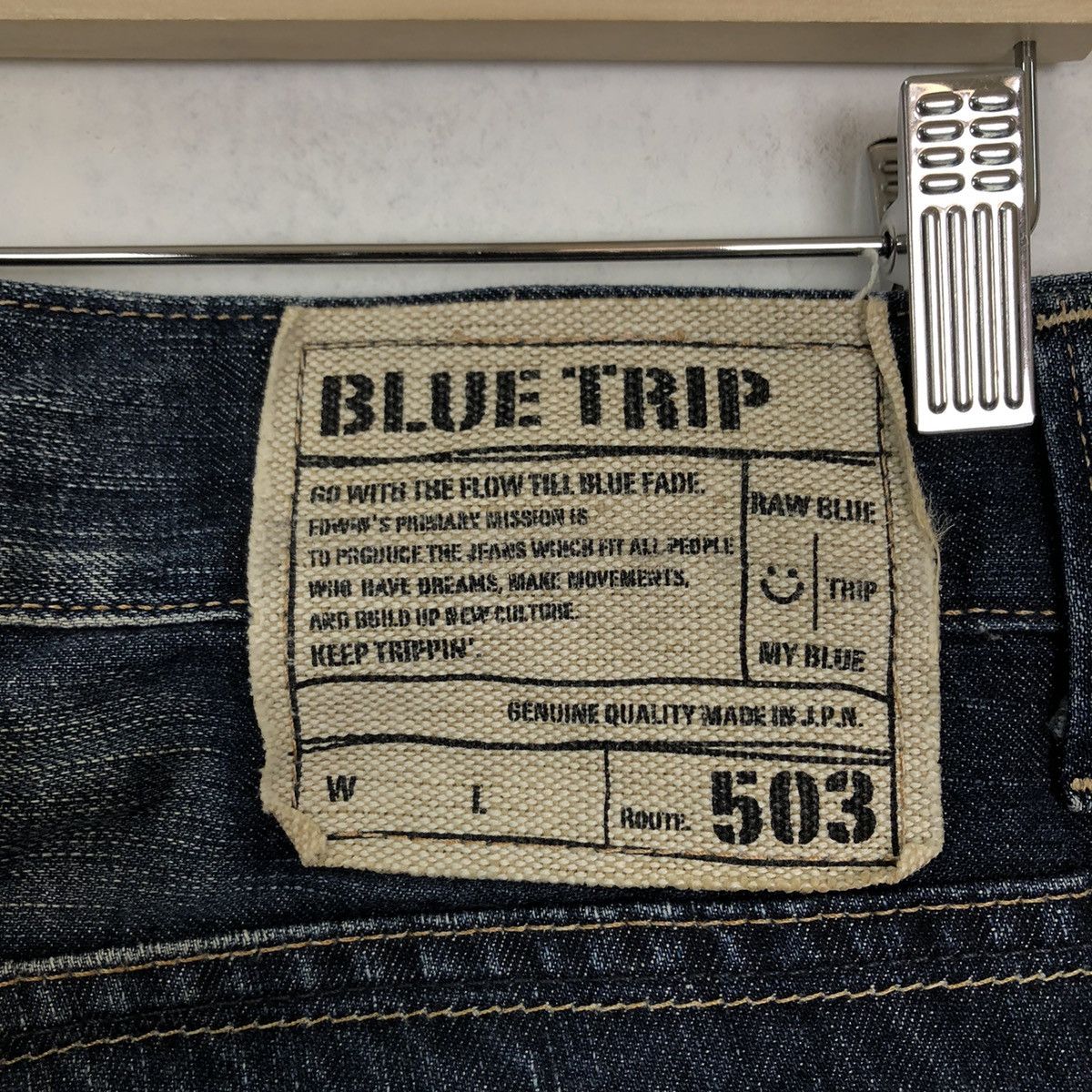 Edwin 🔥VINTAGE DISTRESSED DENIM JEANS EDWIN BLUE TRIP JAPAN Size US 30 / EU 46 - 12 Thumbnail