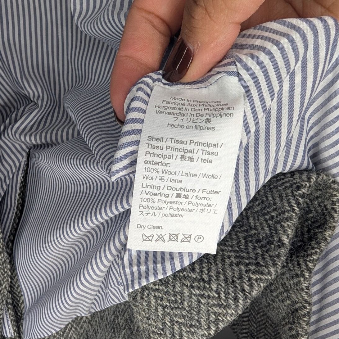 J.Crew J.Crew Sommerset Blazer Wool Herringbone Grey Size L / US 10 / IT 46 - 5 Thumbnail