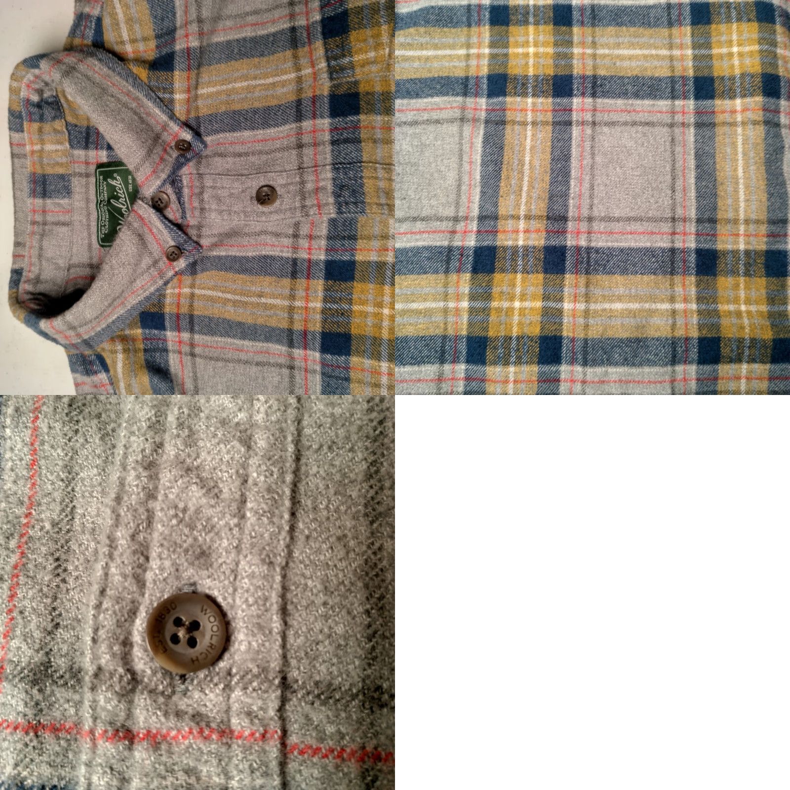 Vintage Woolrich Shirt Mens XL Flannel Gray Plaid Button-Down Work Outdoors Camp Casual Classic Outdoorsy Lumberjack Size US XL / EU 56 / 4 - 9 Thumbnail