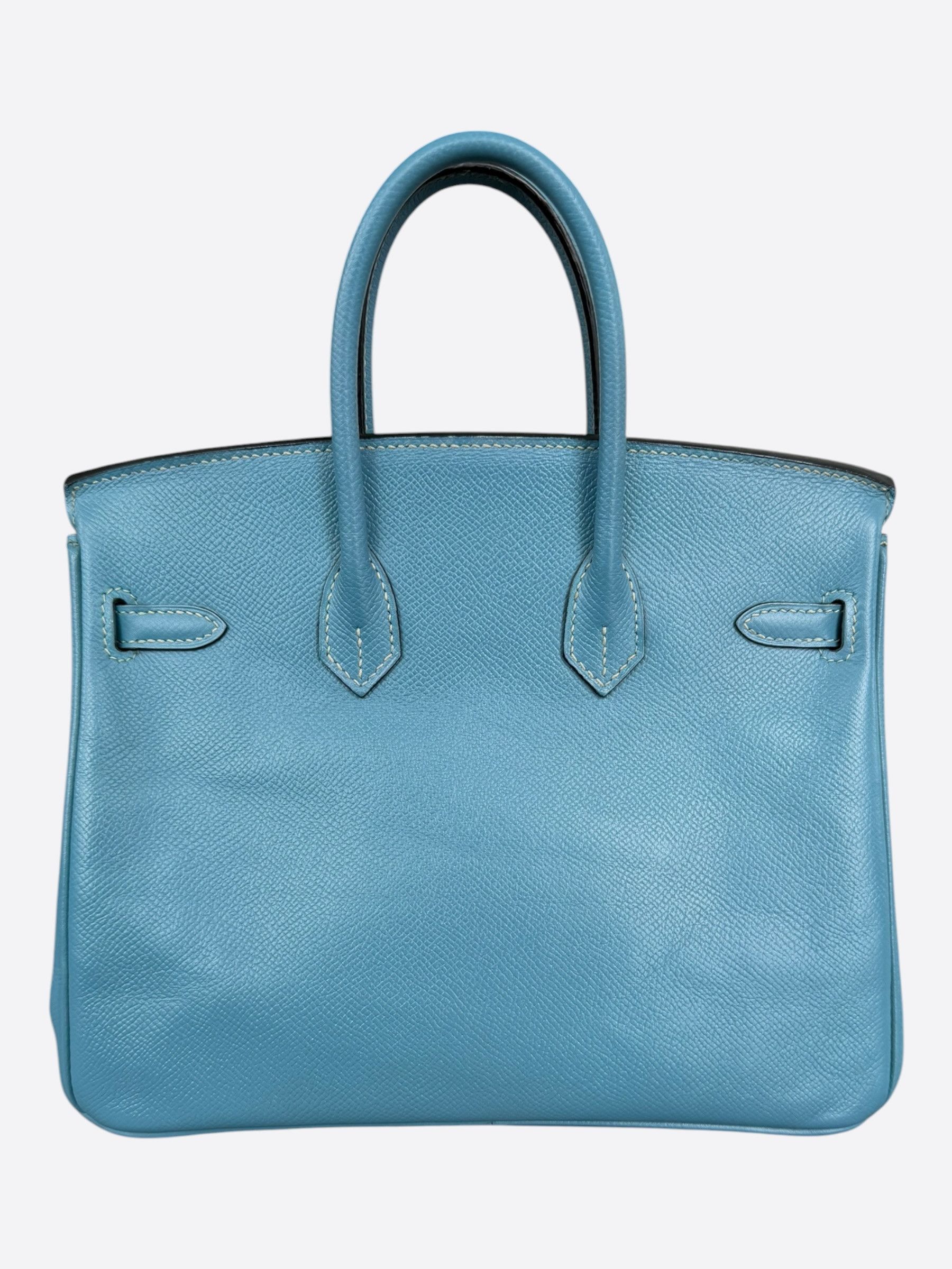 Hermes Hermes Blue Jean Epsom & Palladium Hardware Birkin 25 Size ONE SIZE - 3 Thumbnail