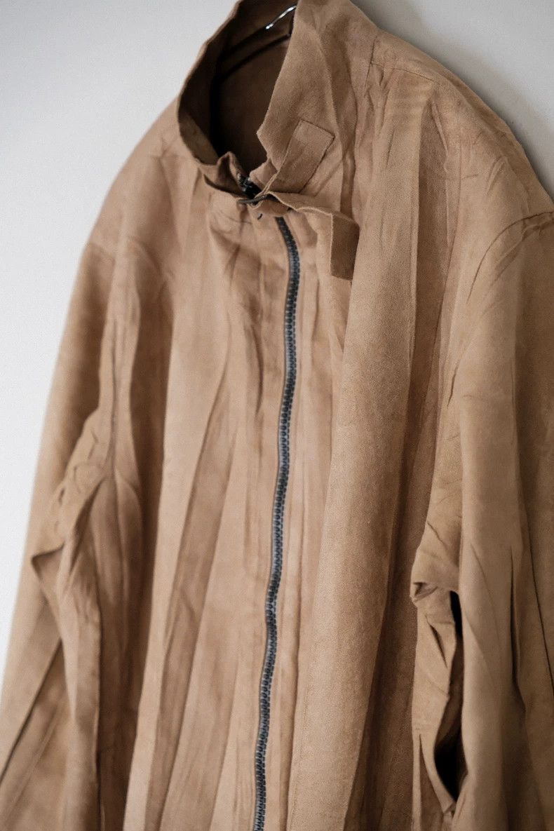 Issey Miyake Issey Miyake Suede stand-up collar knight jacket Size M / US 6-8 / IT 42-44 - 4 Thumbnail