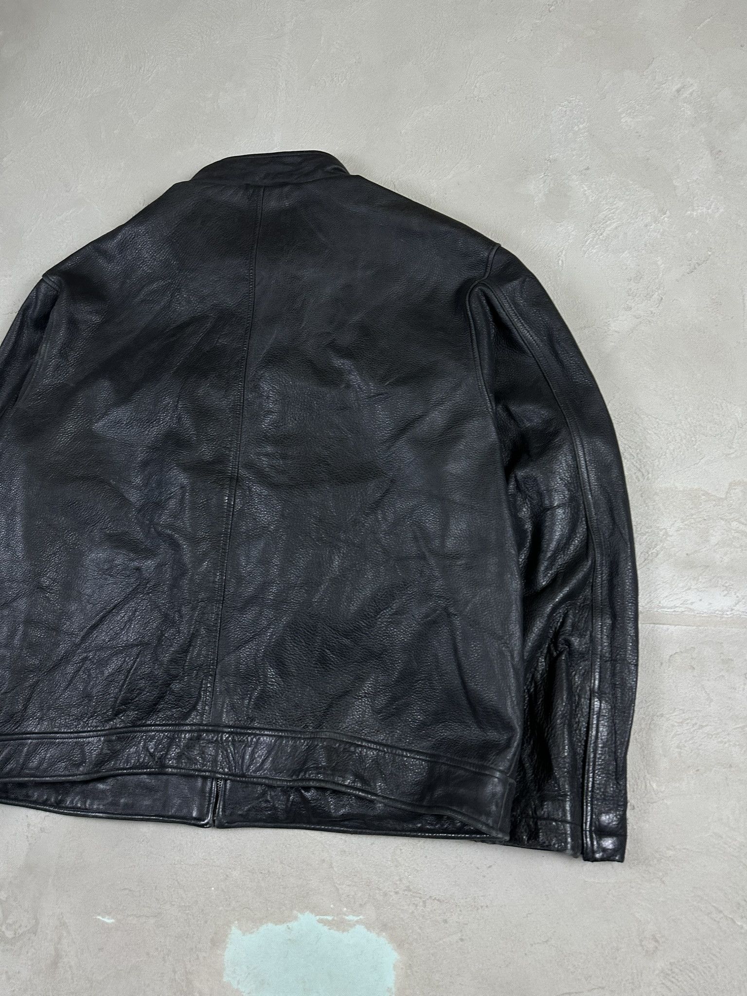 Timberland 00s Vintage Timberland Real Leather Boxy Bomber Jacket Size US XXL / EU 58 / 5 - 11 Thumbnail