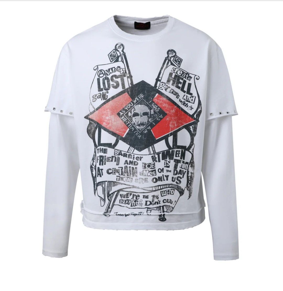LOST INTRICACY Lost Intricacy White Westwood Long Sleeve Size Medium Size US XL / EU 56 / 4 - 1 Thumbnail