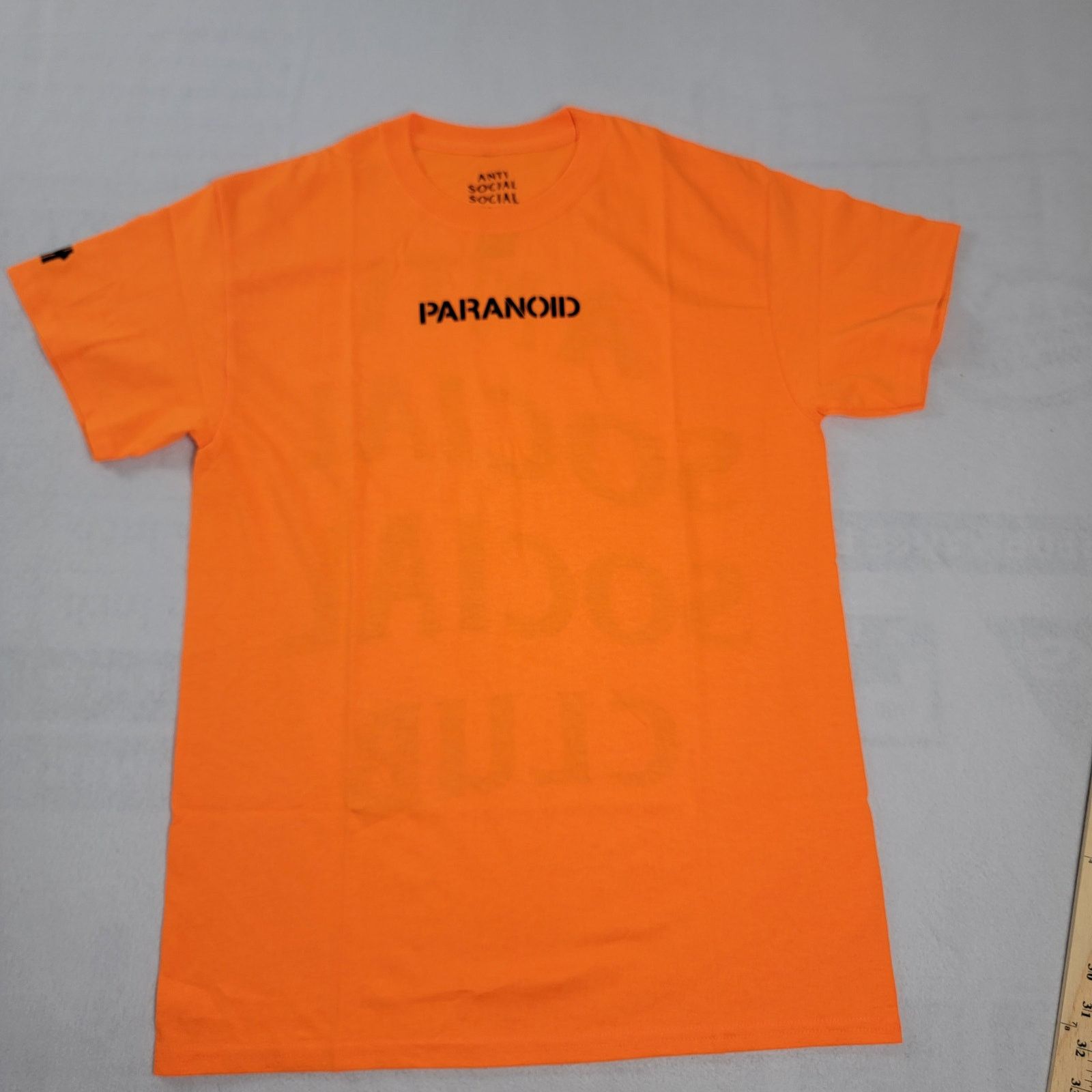 Anti Social Social Club ASSC 'Paranoid' Orange Tee Size M