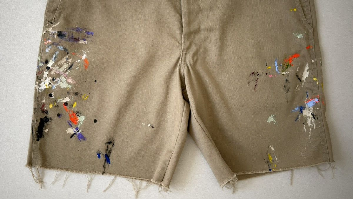 Gallery Dept. ‘Ricky’ Paint Splat Cut Off Beige Shorts Size US 32 / EU 48 - 12 Thumbnail