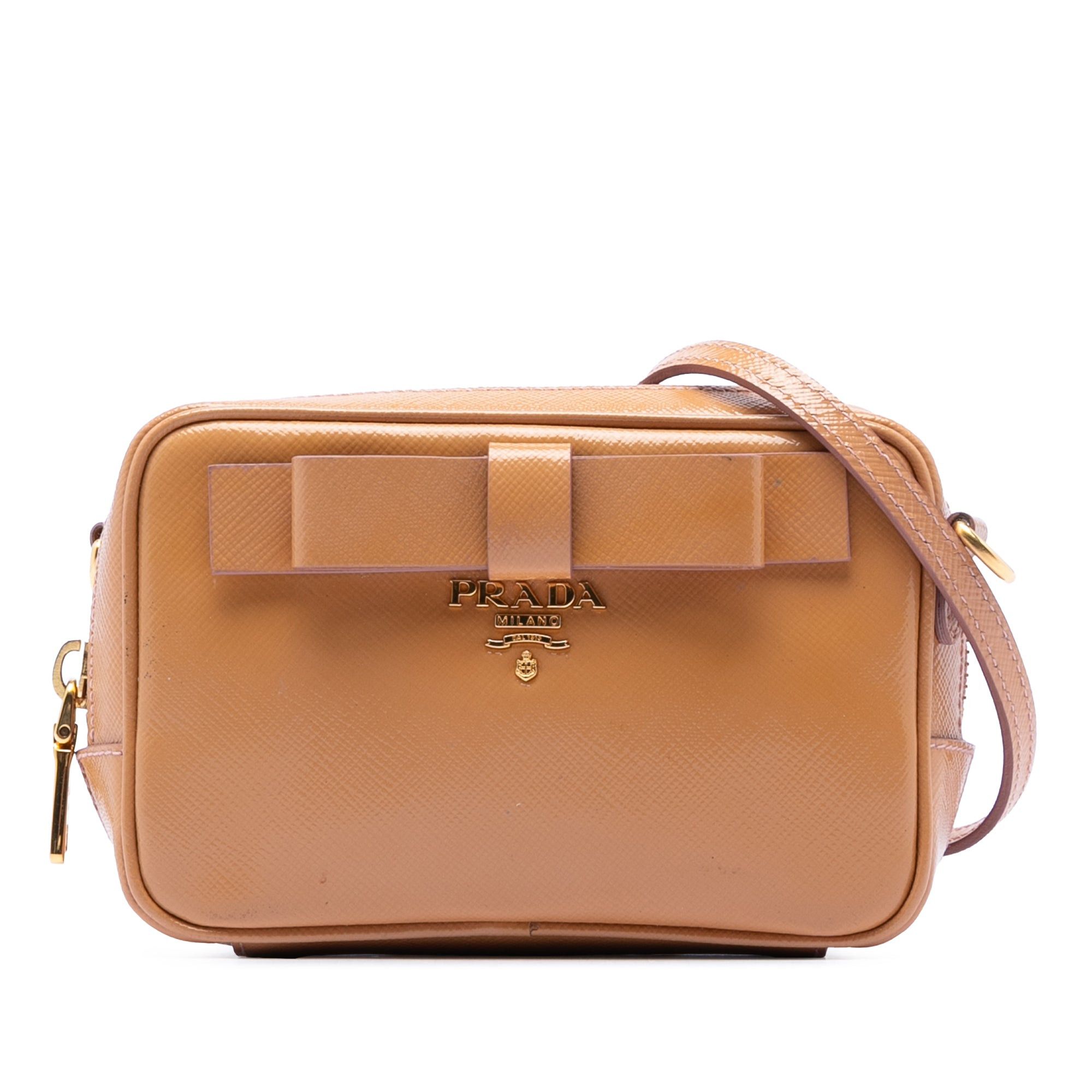Saffiano Vernice Bow Camera Bag