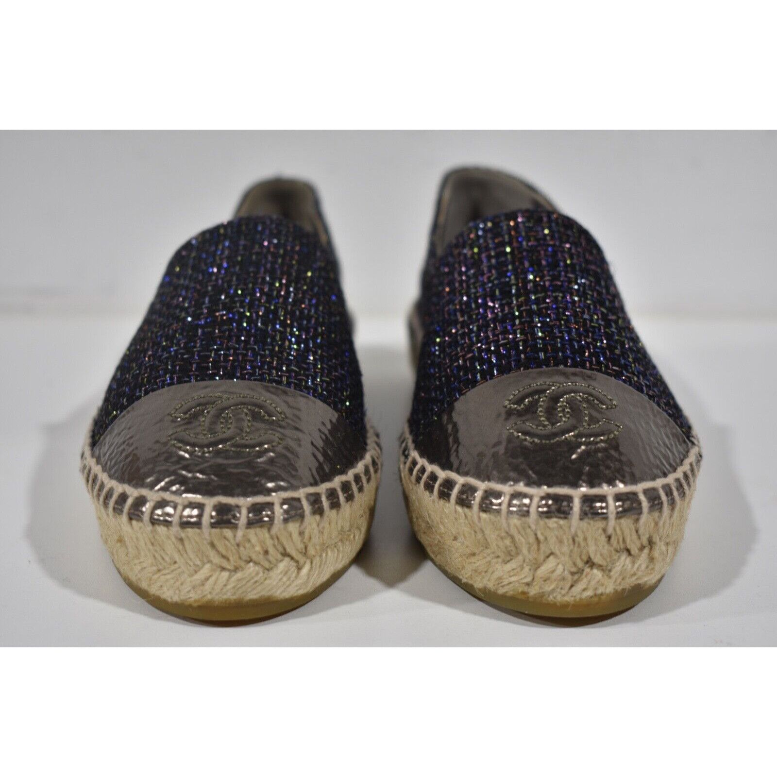 Chanel 16S Tweed CC Cap Toe Double Sole Espadrille Ballet Flats 35 Size US 5 / IT 35 - 5 Thumbnail