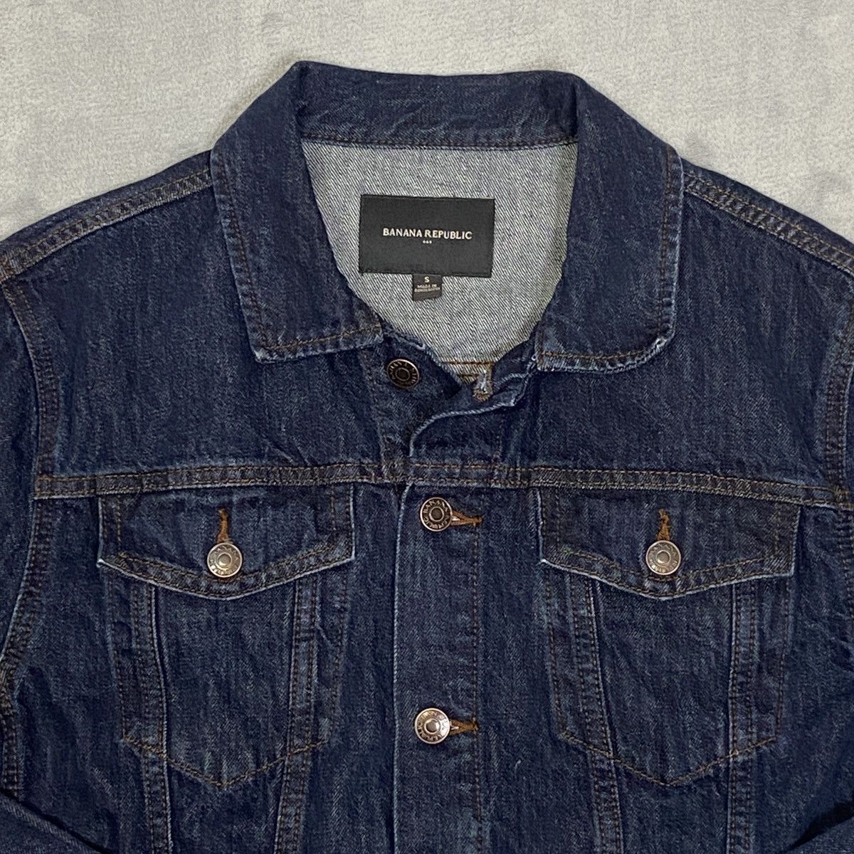 Banana Republic × Vintage Jean Jacket Men Small Long Sleeve Blue Denim Coat Size US S / EU 44-46 / 1 - 5 Thumbnail