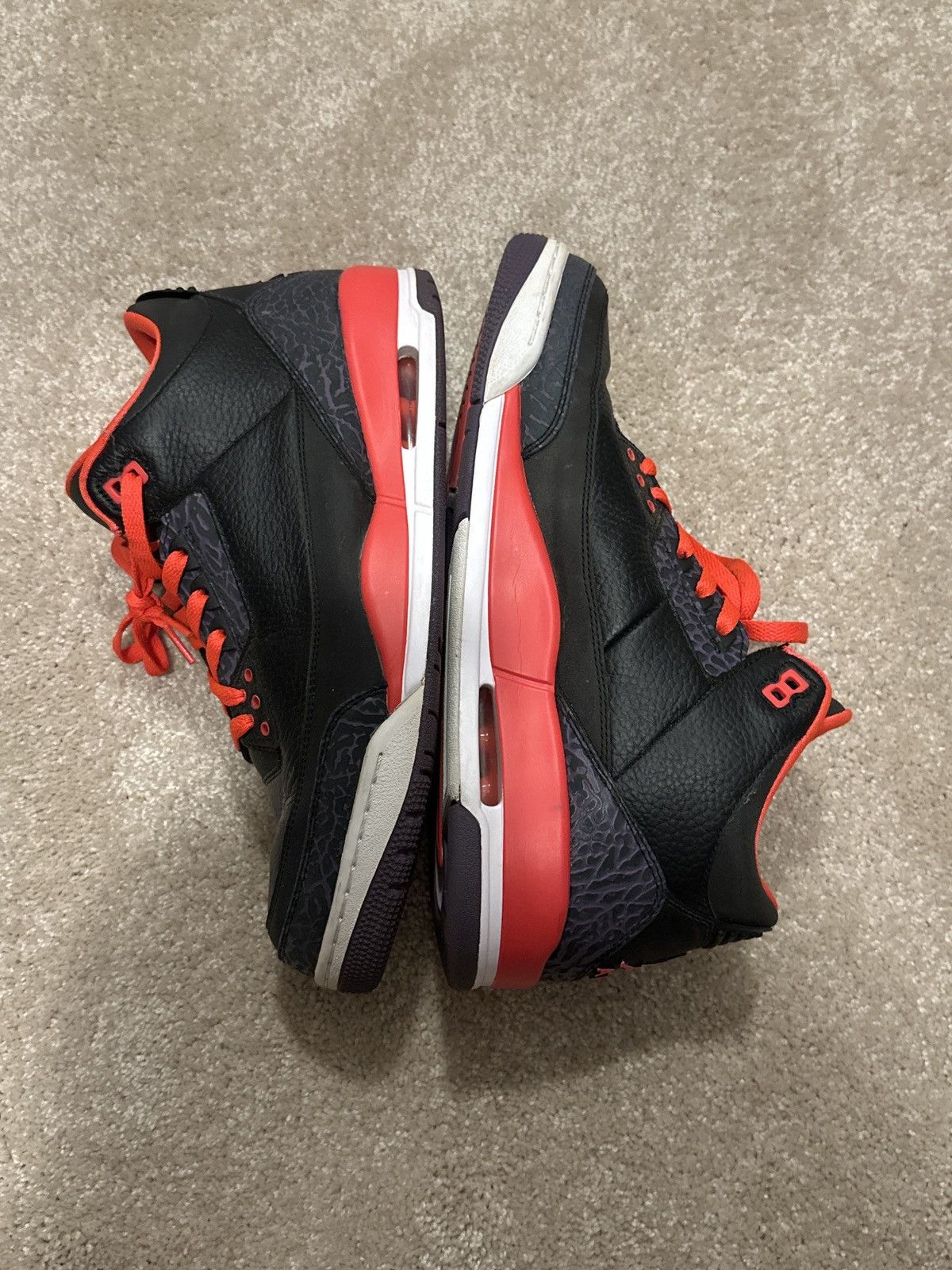 Jordan Brand Air Jordan 3 Retro GS ‘Crimson’ Size US 11 / EU 44 - 1 Thumbnail