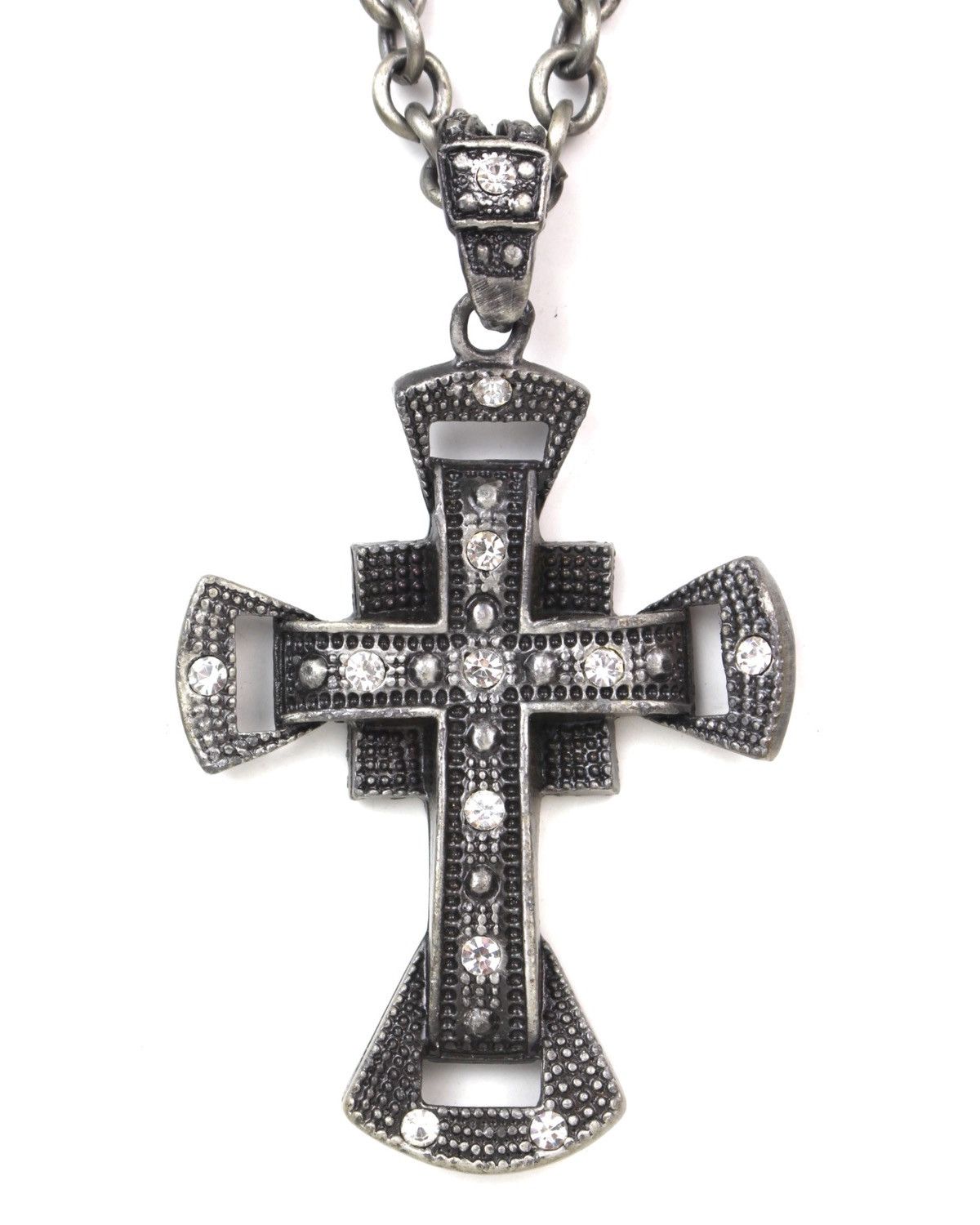 2000S JAPANESE MADE BIG NOCTURNE CRUCIFIX CROSS NECKLACE