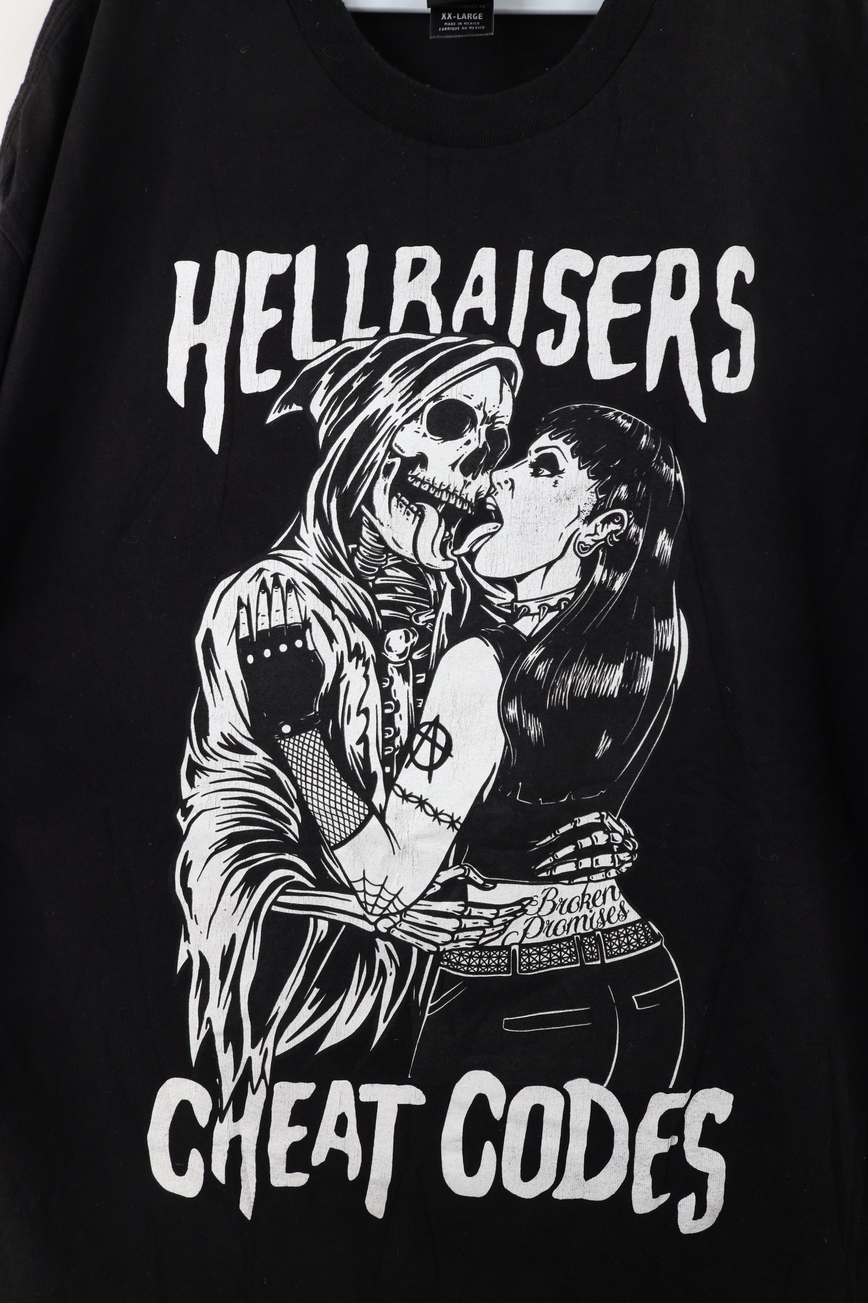 Vintage Broken Promises x Cheat Codes Grim Reaper T-Shirt Black Size US XXL / EU 58 / 5 - 4 Thumbnail