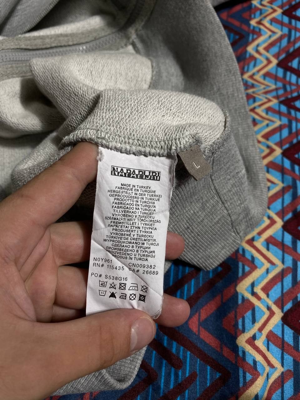 Napapijri × Vintage Napapijri Vintage Y2K Sweatshirt Zip Patch Rare Hype Size US L / EU 52-54 / 3 - 5 Thumbnail