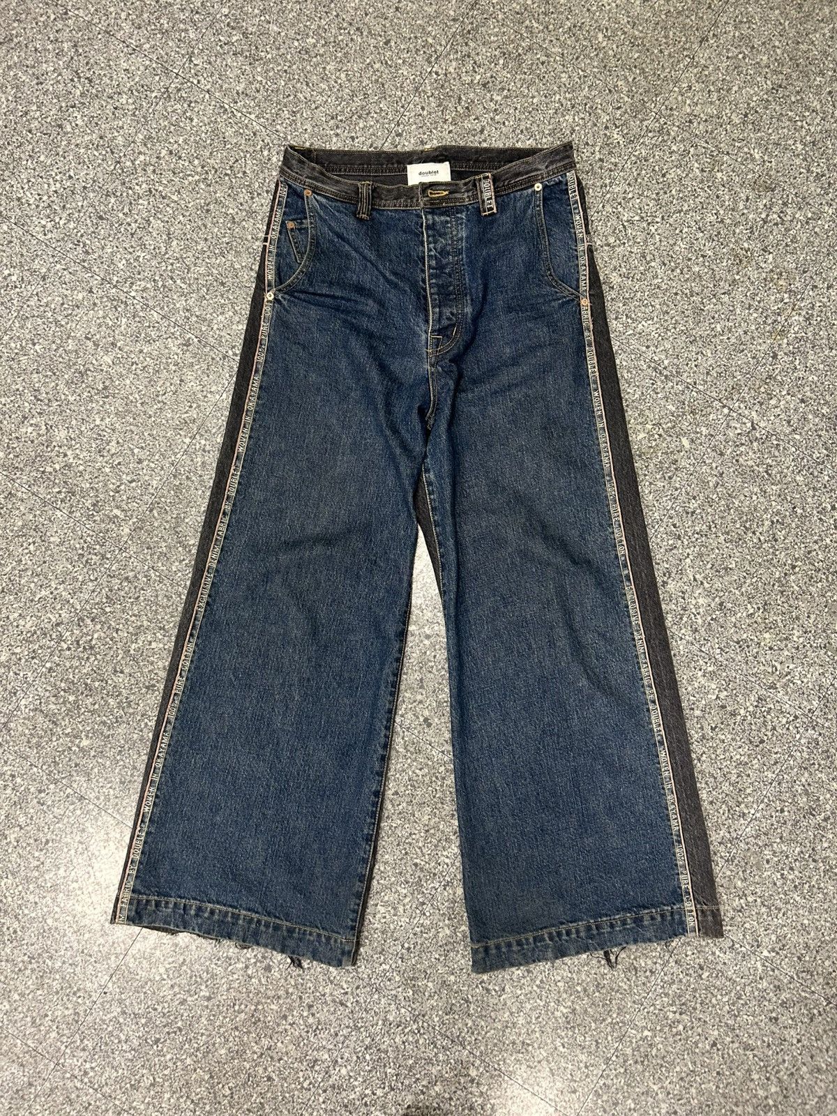Doublet DOUBLET SELVAGE LINE DENIM BUGGY PANT AW18 Size US 31 - 1 Thumbnail
