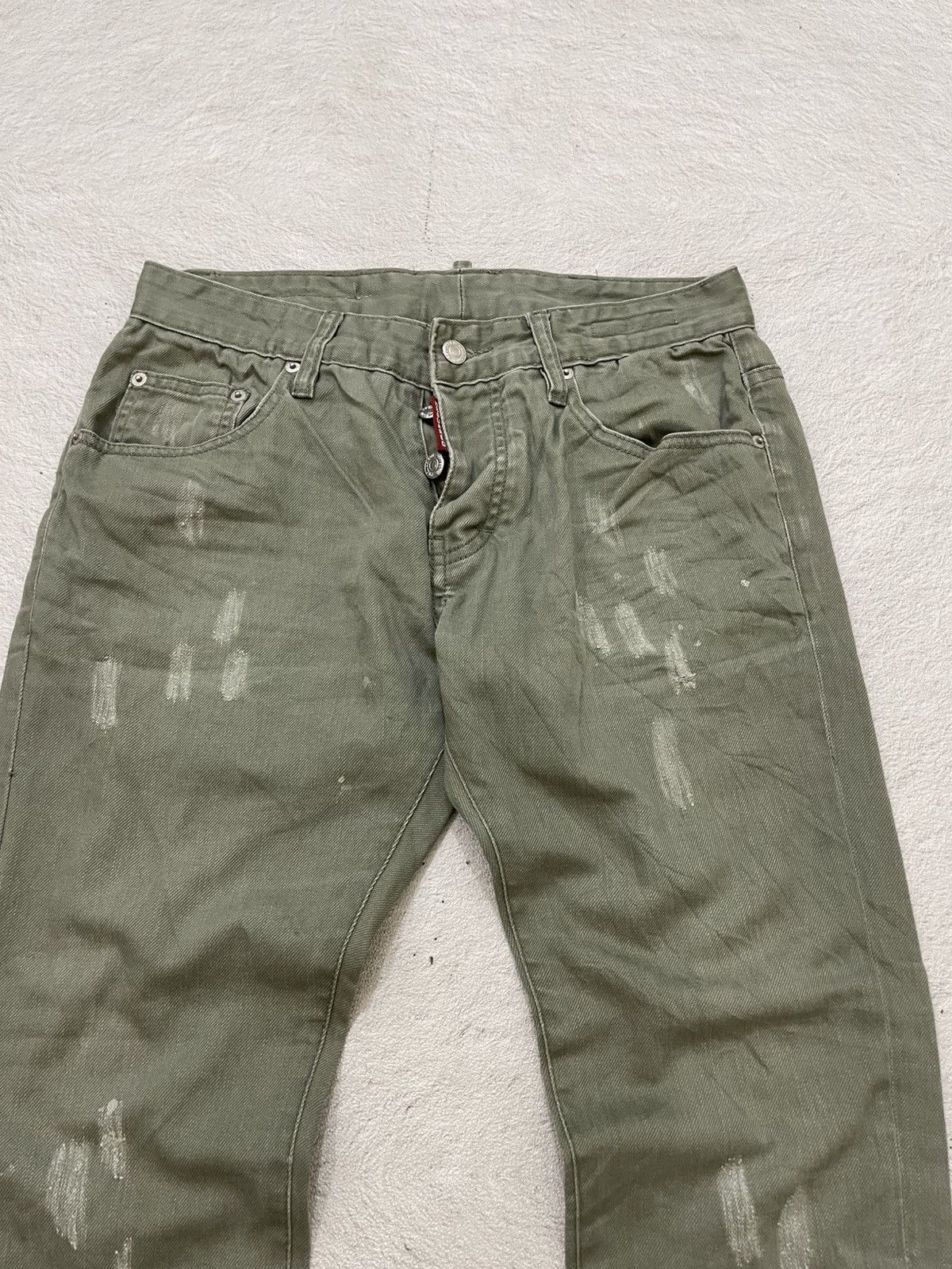 Japanese Brand 2000s Dsquared Paint splash Pants Streetwear Y2K Size US 30 / EU 46 - 2 Thumbnail