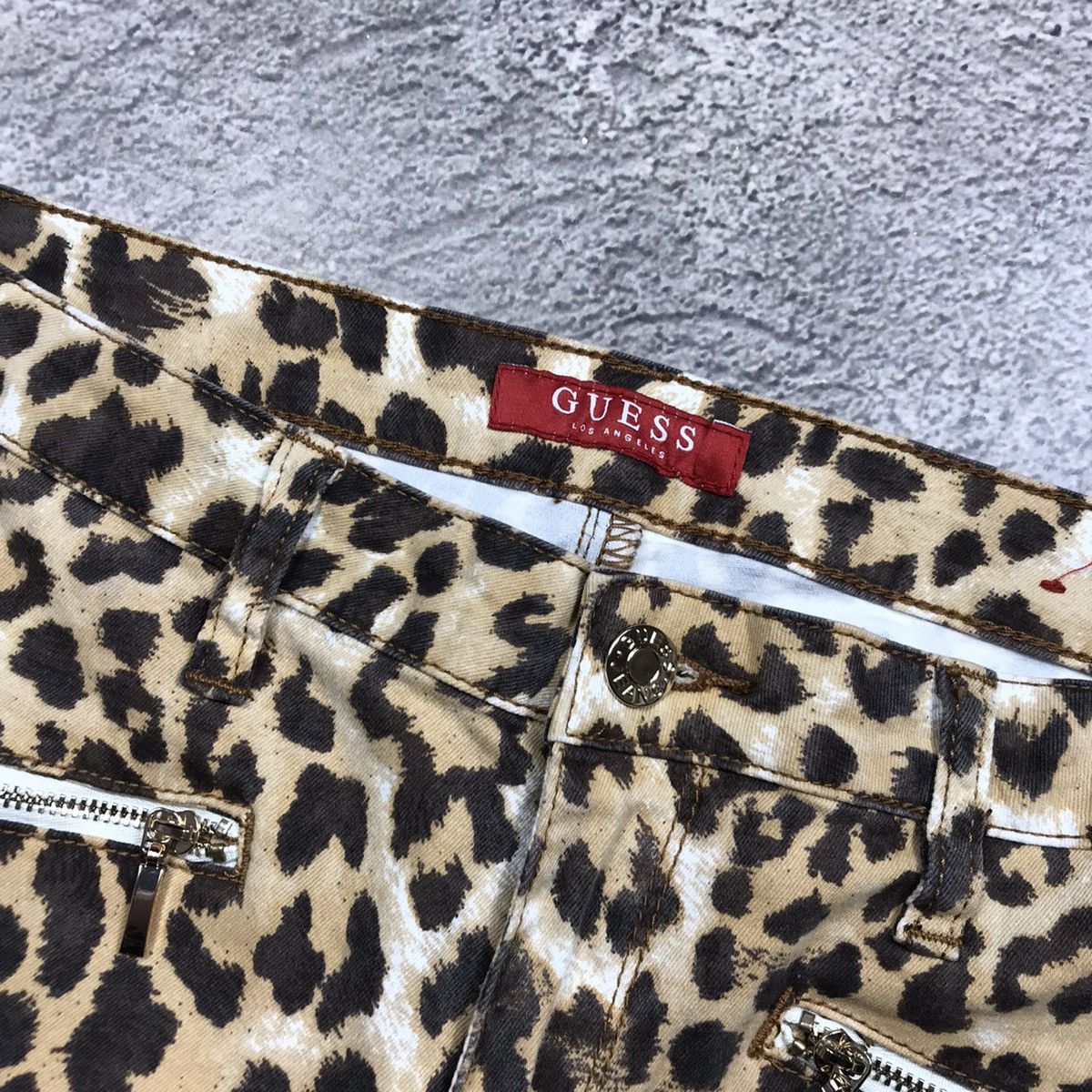 Vintage Vintage 90s Guess Leopard Baggy Parachute Pants Streetwear 3 Size 32" / US 10 / IT 46 - 4 Thumbnail