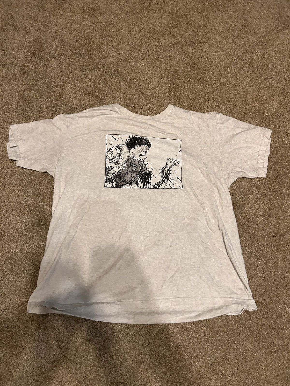 Supreme akira best sale arm tee white