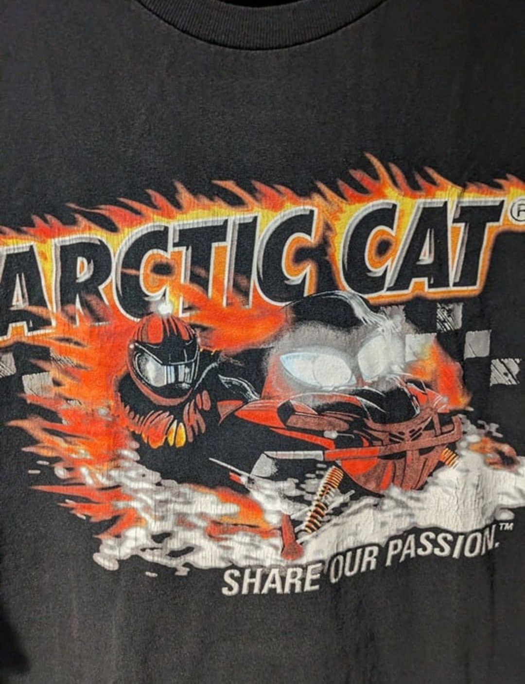 Harley Davidson × NASCAR × Vintage Vintage 90s Artic Cat Motocross Harley Davidson T-shirt Size US XL / EU 56 / 4 - 2 Thumbnail