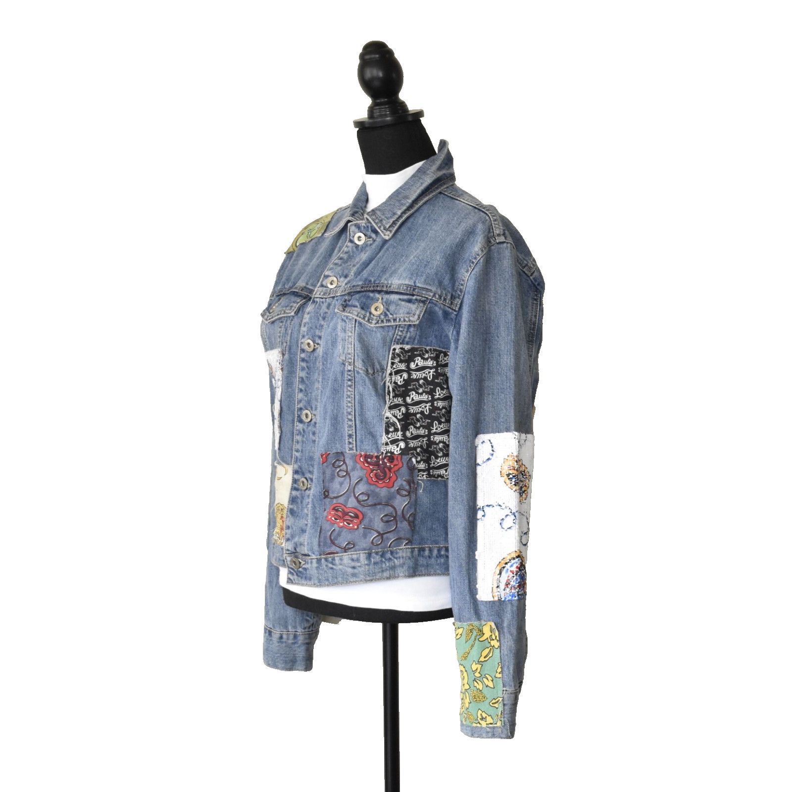 Loewe LOEWE PAULA IBIZA Patchwork Patterned Denim Jacket Size L Size L / US 10 / IT 46 - 3 Thumbnail
