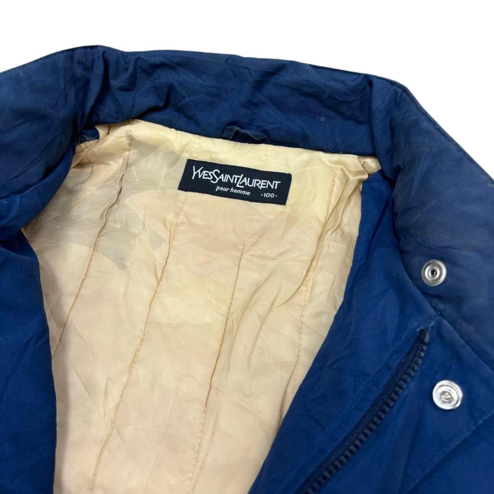 Yves Saint Laurent Yves Saint Laurent - Men's Navy Blue Windbreaker Jacket Size US XL / EU 56 / 4 - 7 Thumbnail