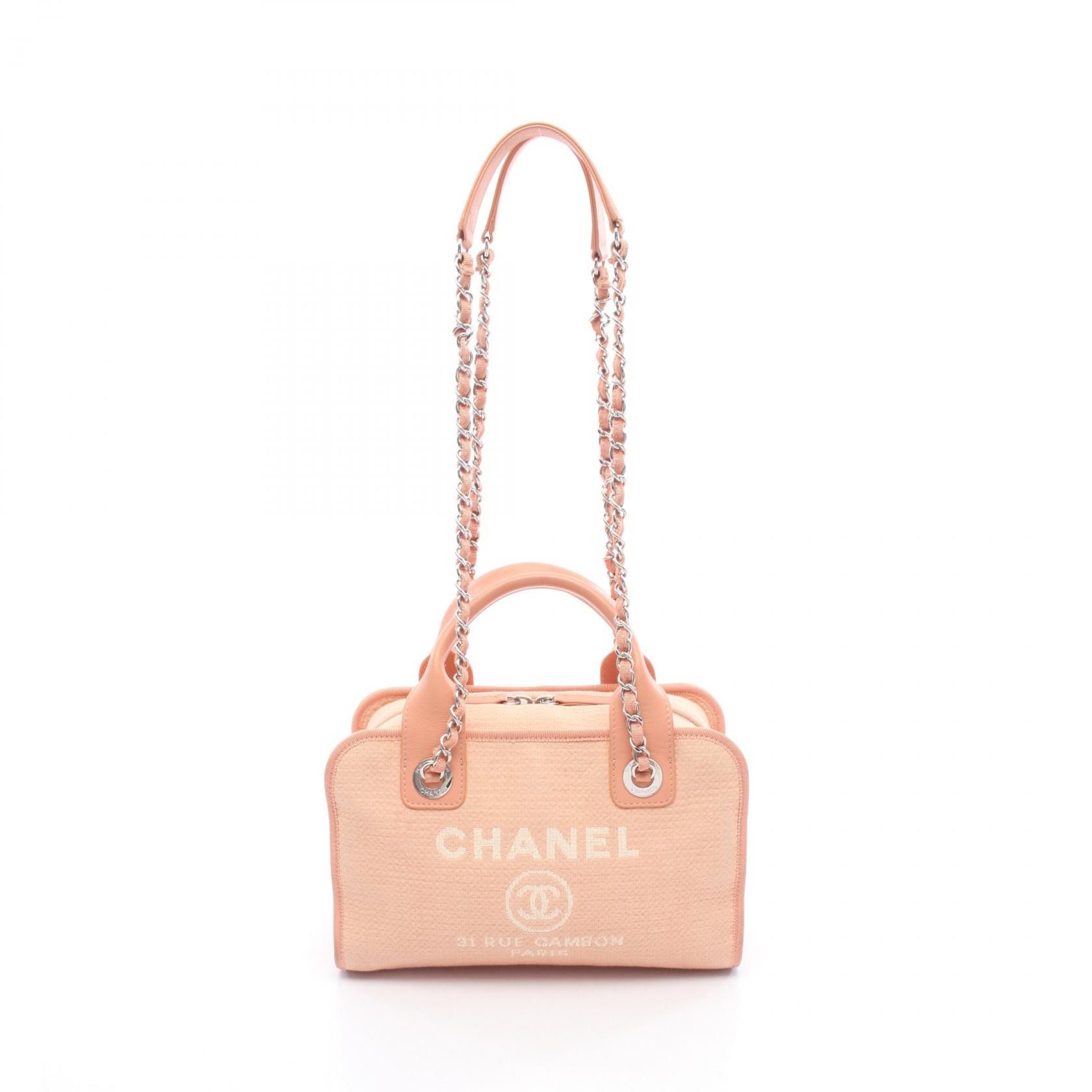 Chanel Chanel CHANEL Deauville Canvas Leather Shoulder Bag Leather Shoulder Bag A92750 DUTY FREE for USA Size ONE SIZE - 1 Thumbnail