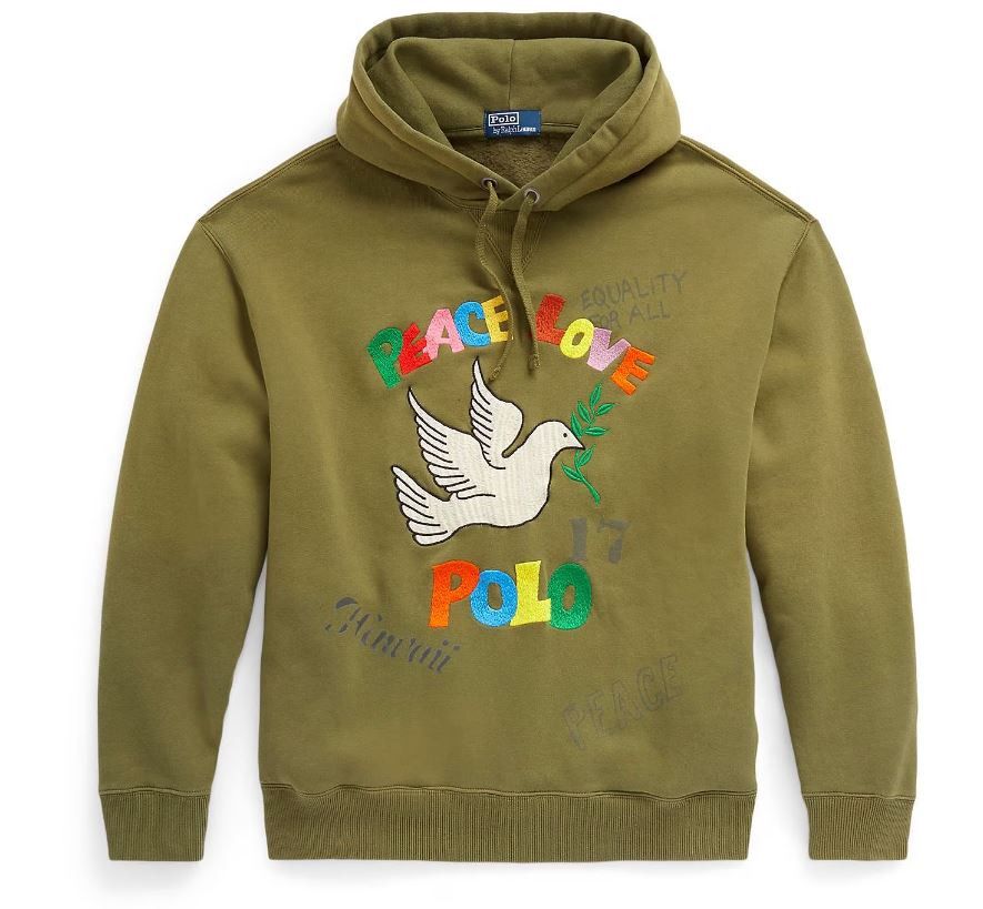 Polo Ralph Lauren POLO RALPH LAUREN EMBROIDERED PEACE LOVE HOODIE Size US XL / EU 56 / 4 - 1 Thumbnail