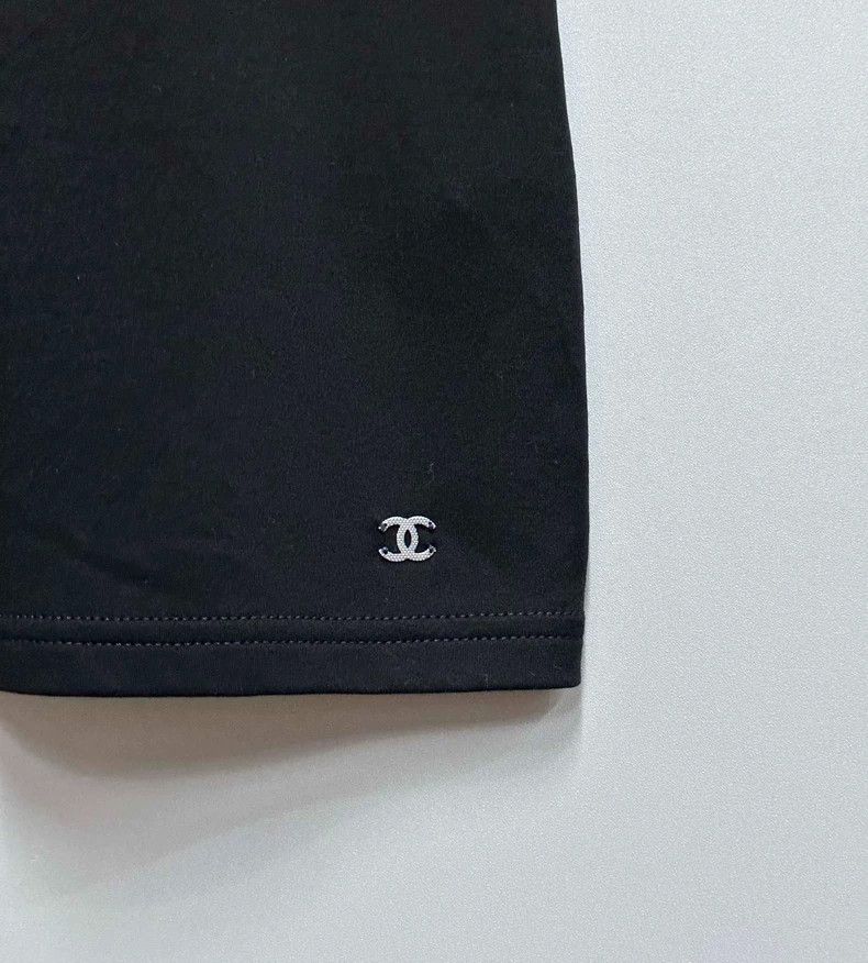 Chanel ChanelSmall logo rolled edge braided short sleeves 2503-Nex Size XXS / US 00 / IT 34 - 4 Thumbnail