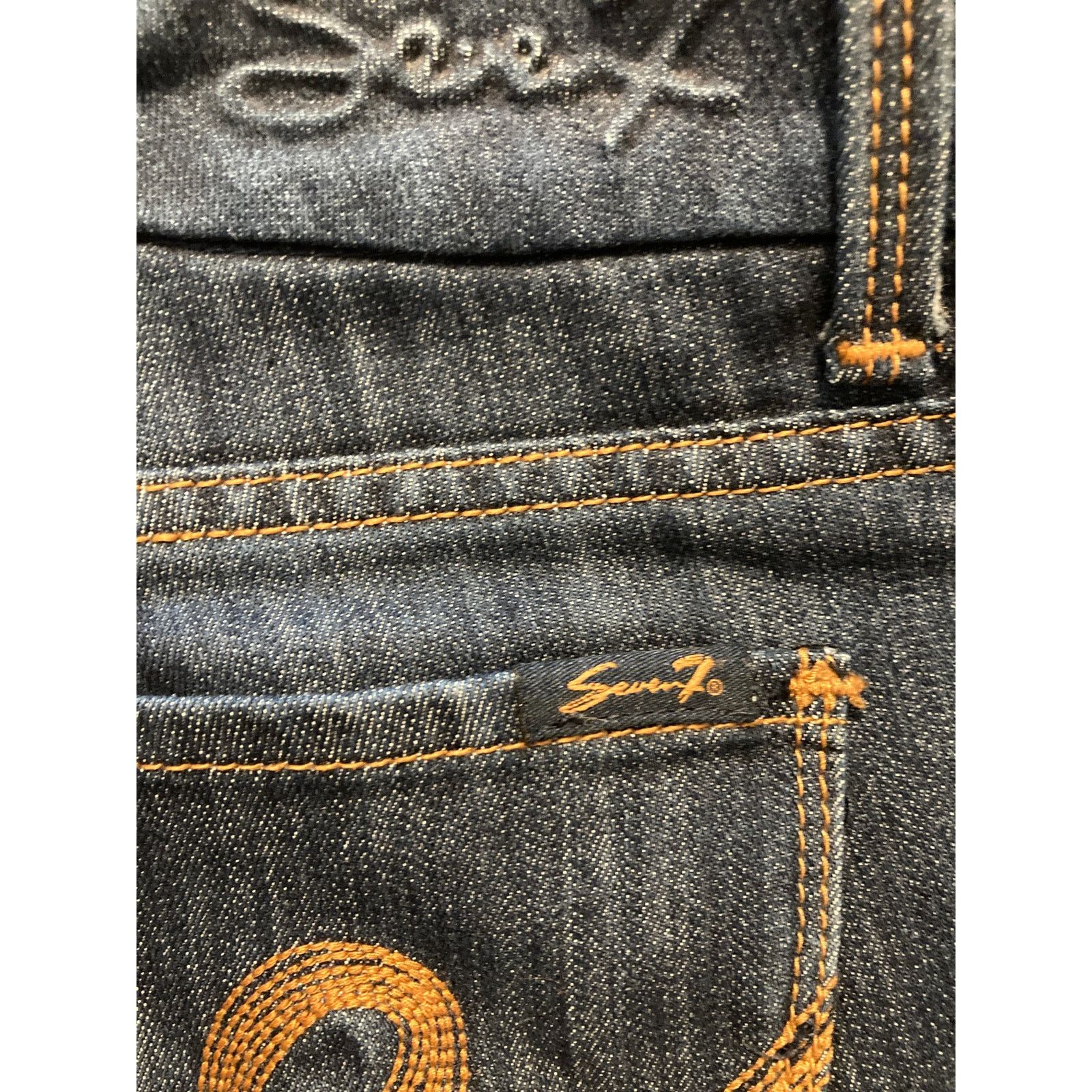 Seven 7 Seven7 Dark Blue Wash Denim High Rise Boot Cut Pants Jeans Size 32" / US 10 / IT 46 - 11 Thumbnail
