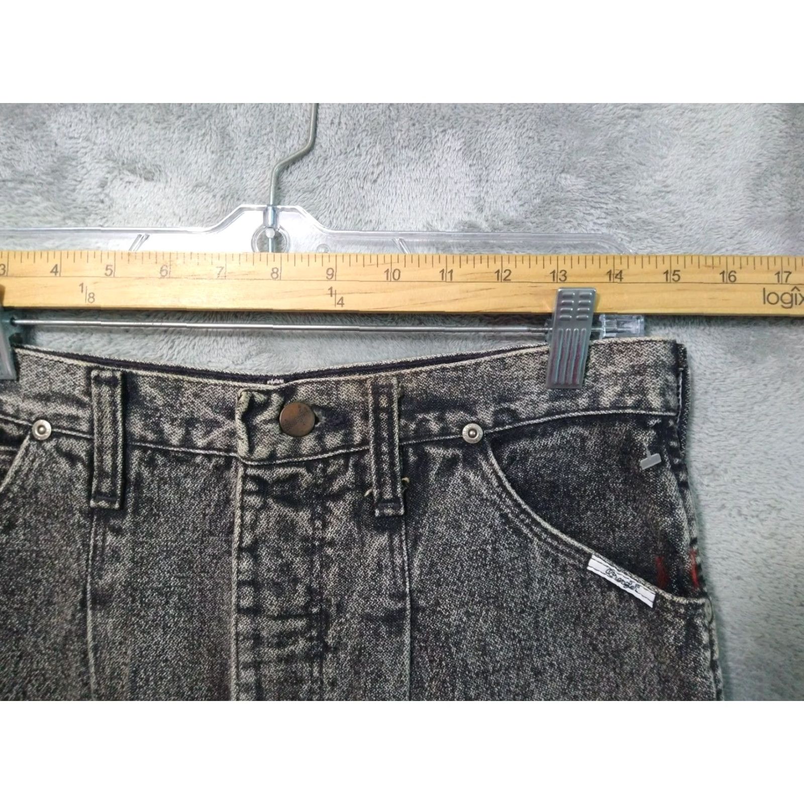 Wrangler VINTAGE Wrangler Jeans Womens 5-Pocket Denim Mom 17 x 34 Black USA 1980s Womens Jeans Size 38" / US 16 / IT 52 - 3 Thumbnail
