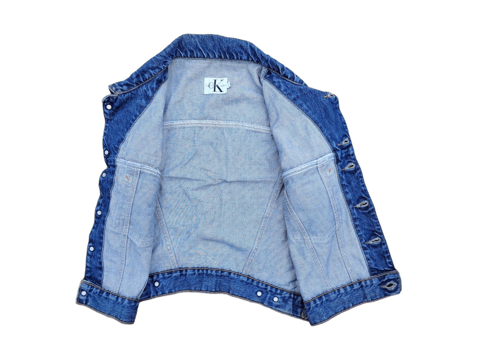 Calvin Klein × Vintage Calvin Klein Vintage Denim Vest Jacket Size US L / EU 52-54 / 3 - 3 Thumbnail