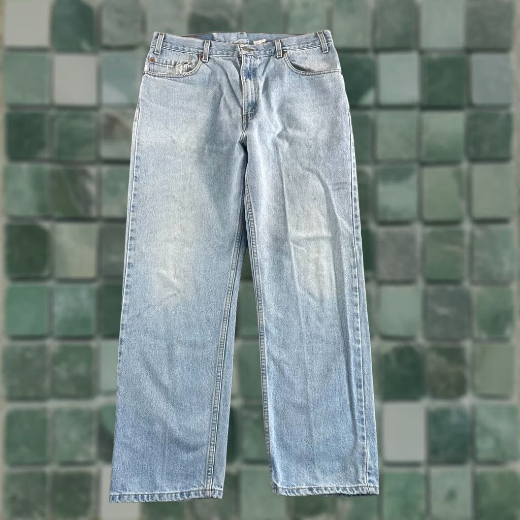 Levi's VINTAGE Levi's 505 Jeans Mens 34x30 Light Blue Straight Distressed Denim 5-Pocket USA 90s Mens Size US 34 / EU 50 - 1 Thumbnail