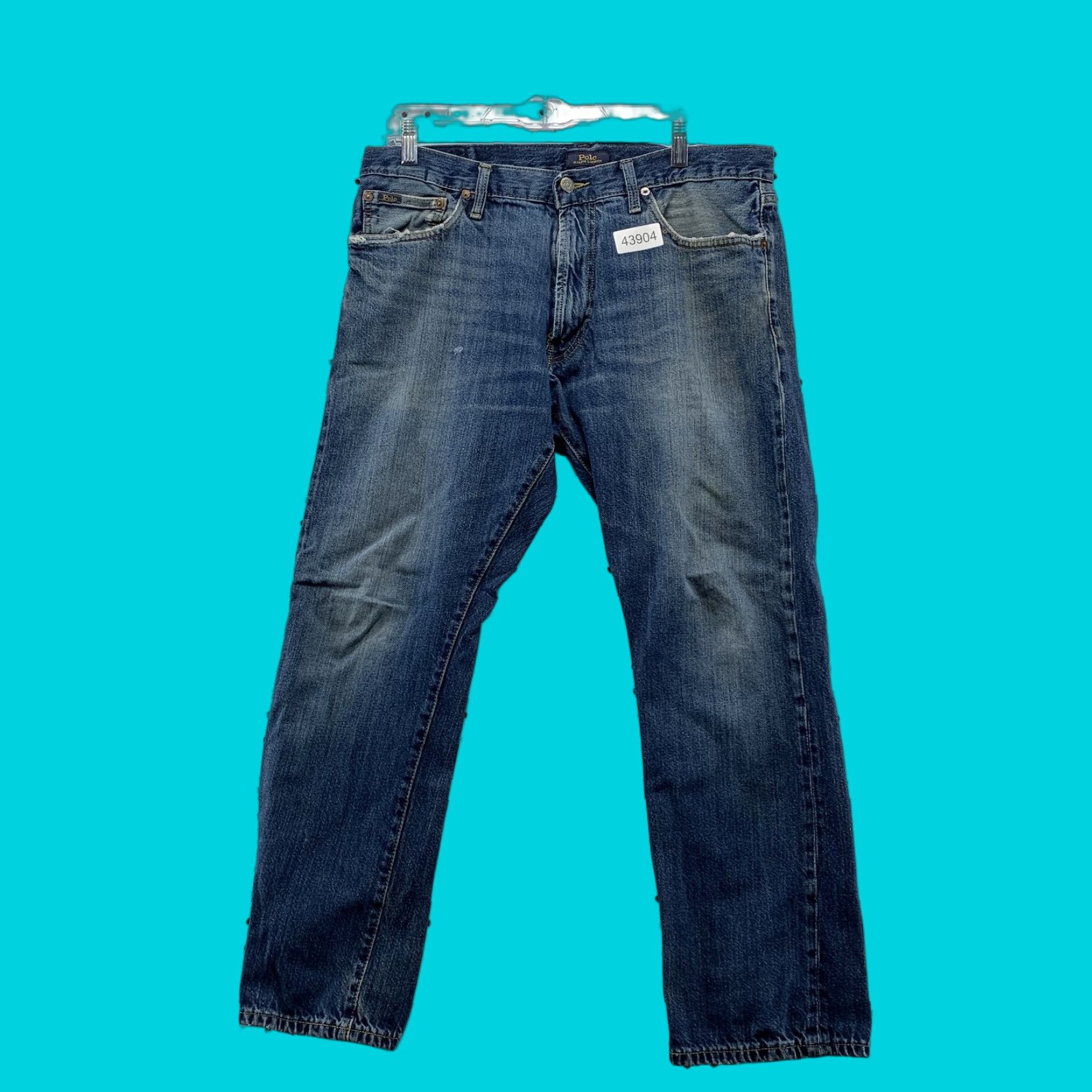 Polo Ralph Lauren Denim Jeans Mens 34X30 Baggy Straight Fit Jeans Regular 34 Blue Denim Polo Ralph Lauren Jeans Mens 34X30 Baggy Straight