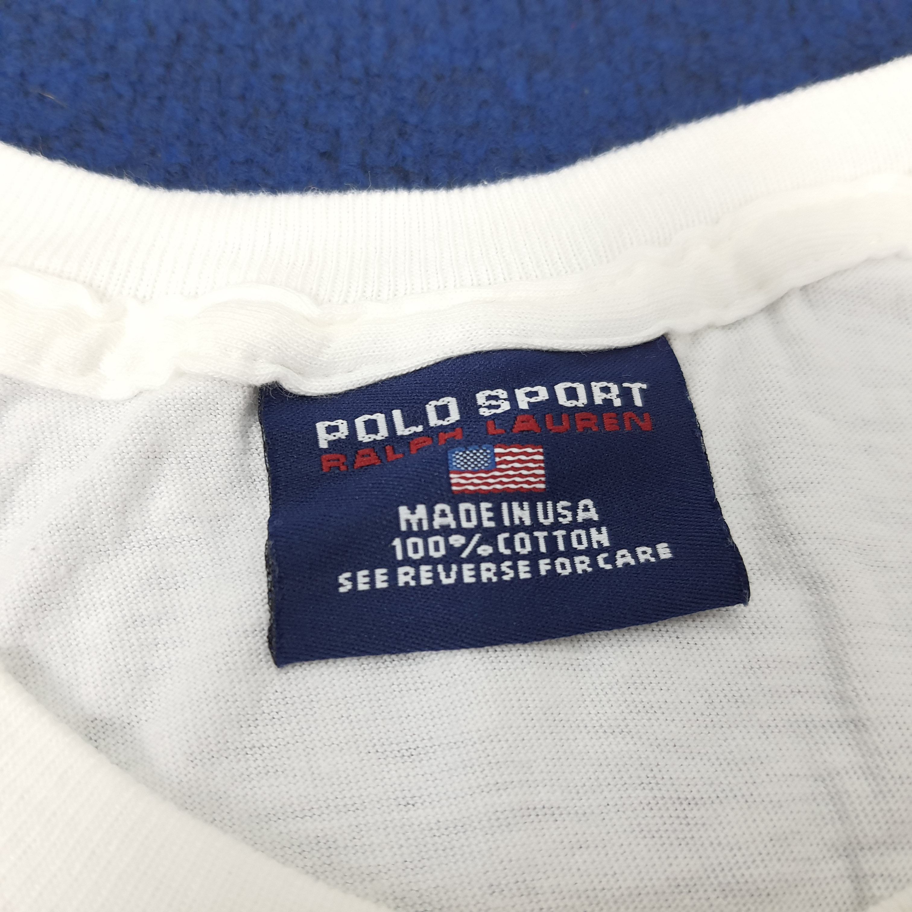 Polo Ralph Lauren Vintage POLO Sports Ralph Lauren America Flag T-shirt Size US L / EU 52-54 / 3 - 4 Thumbnail