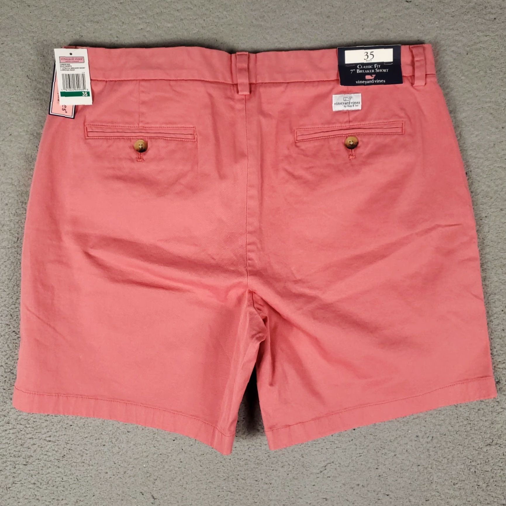 Vineyard Vines Vineyard Vines Shorts Mens 35 Pink Breaker Classic Fit Flat Front Chino Size US 35 - 5 Thumbnail