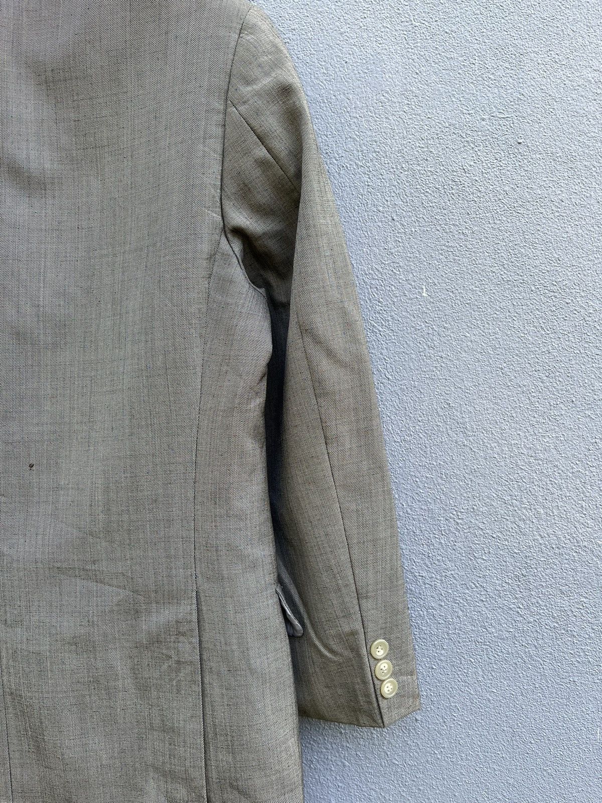 Designer Vintage Valentino World Blazer - Size 46 - Gray Herringbone Size 38L - 16 Thumbnail