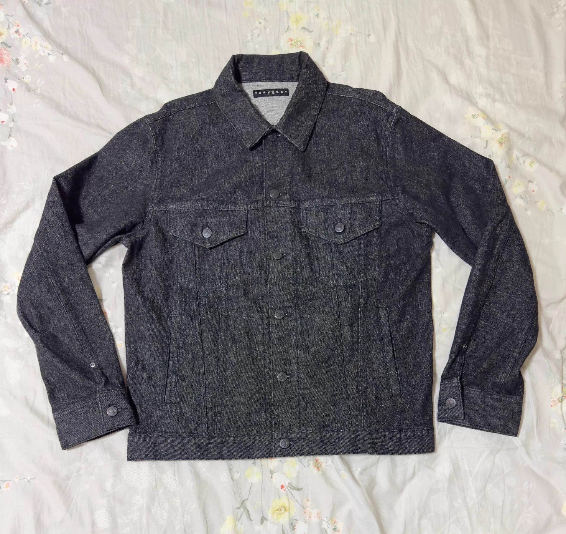 roarguns roarguns 22aw double gun rhinestone denim L black Size US L / EU 52-54 / 3 - 1 Thumbnail
