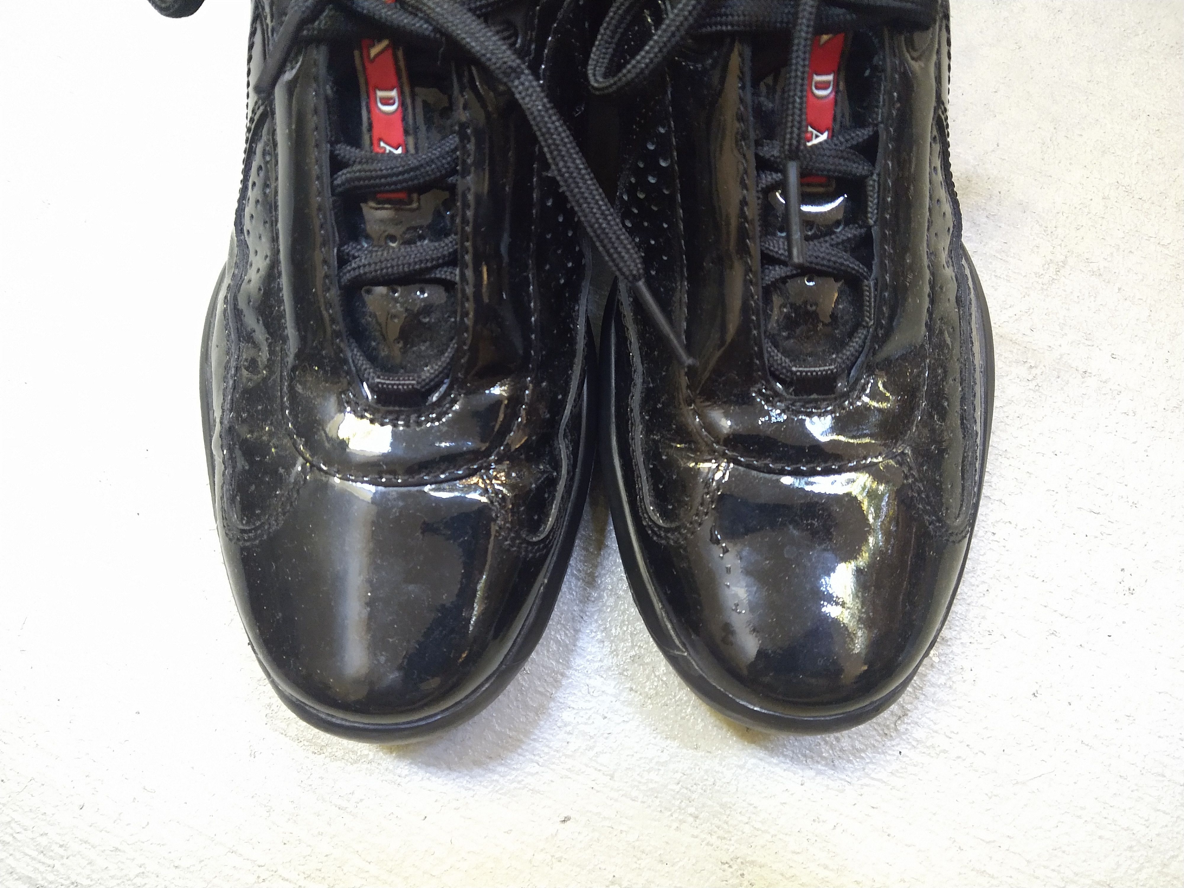 Prada Prada America's Cup Black Patent Leather Size 7.5 Red Low Size US 7.5 / EU 40-41 - 5 Thumbnail