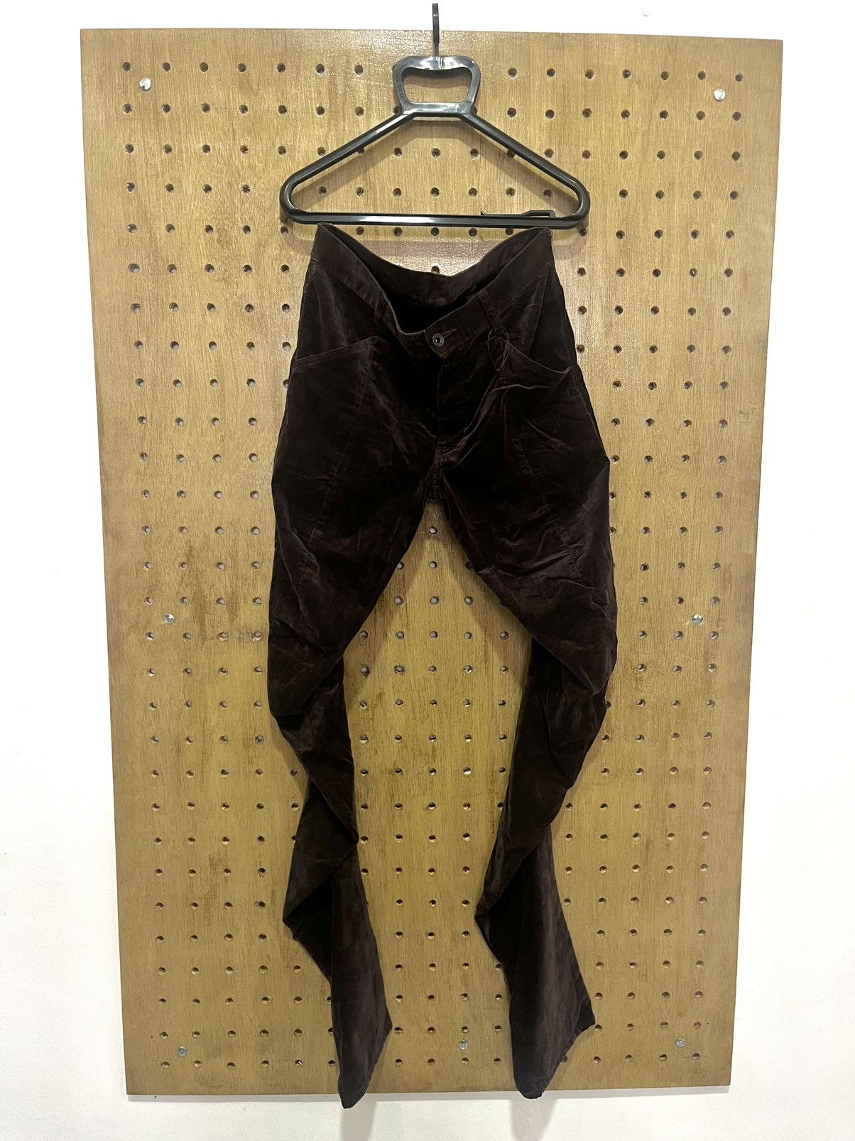 Kazuyuki Kumagai Attachment Banana Cut Velour Pants