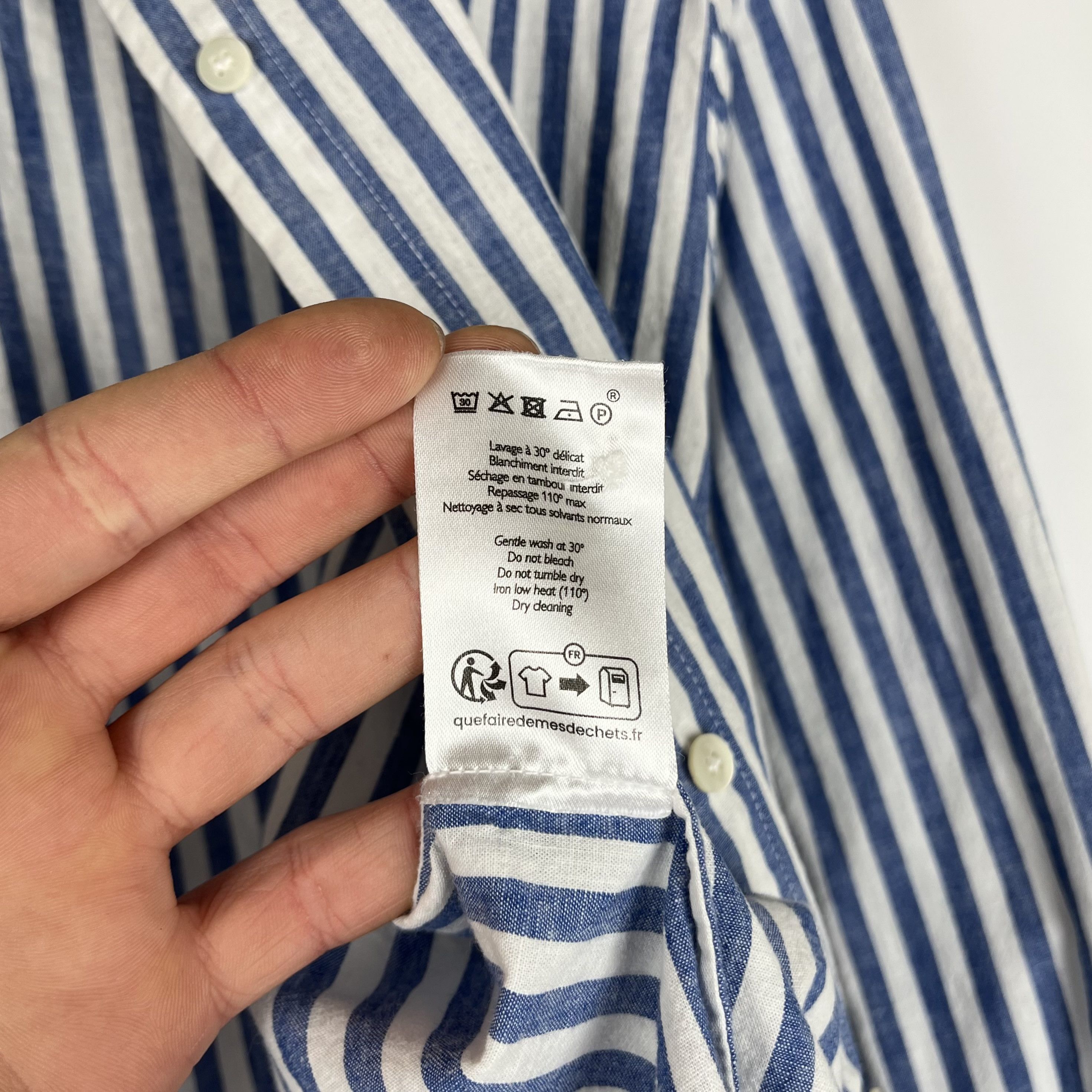 Sezane Ladies Sezane Button Up Stripped Blue Max Shirt Size XXS / US 00 / IT 34 - 13 Thumbnail