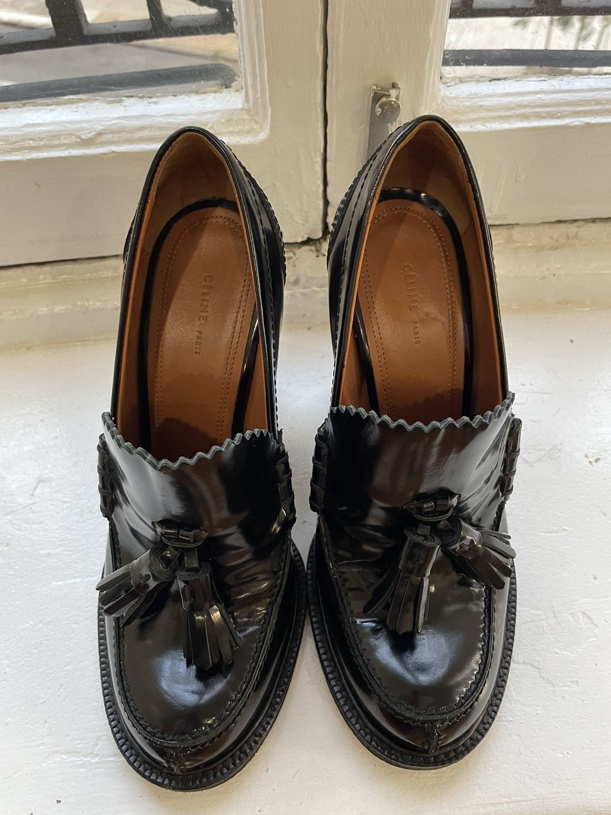 Celine × Phoebe Philo Celine Spazzolatto Tassel Loafer Pumps Size US 8.5 / IT 38.5 - 4 Thumbnail